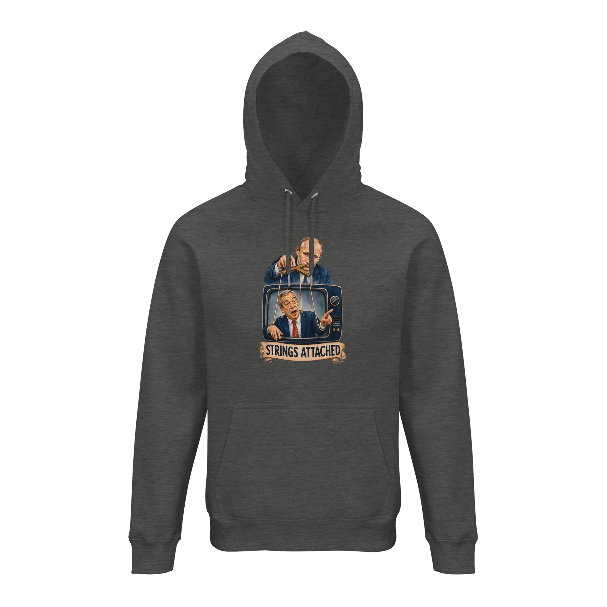Strings Attached Political Satire Hoodie — product view 10