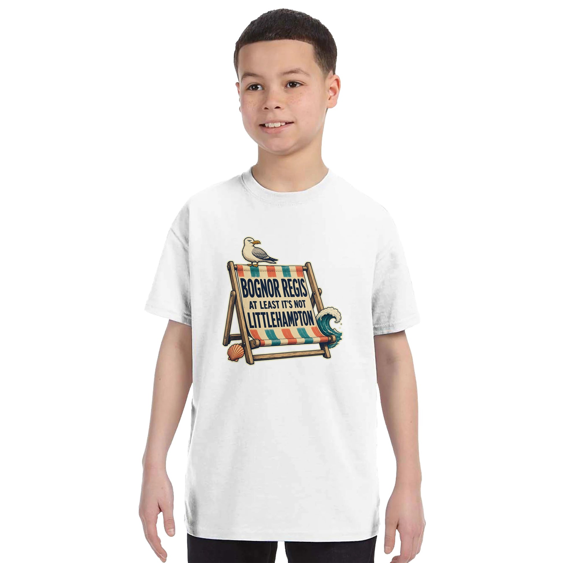 Bognor Regis — At Least It's Not Littlehampton Kids' T-shirt — product view 3