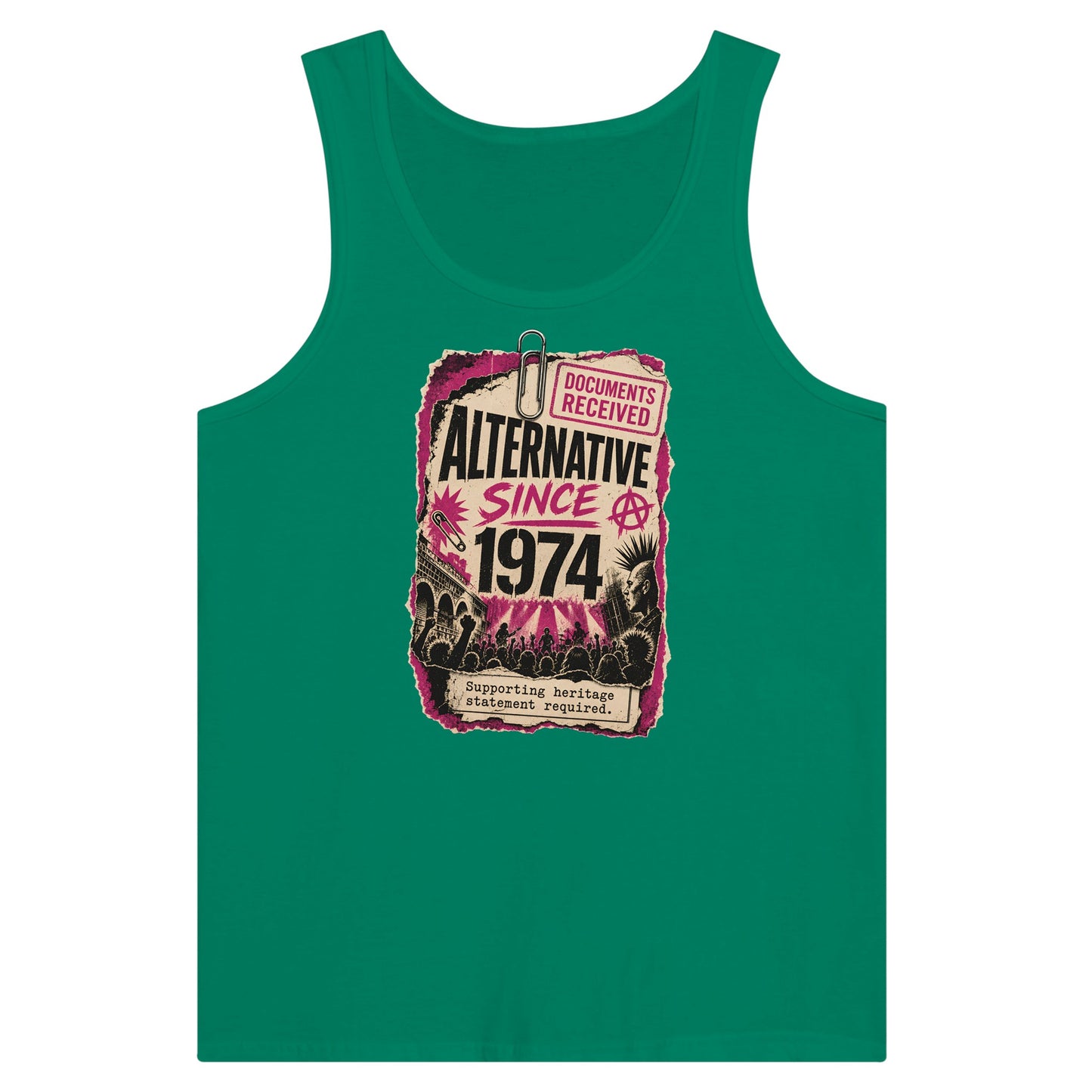 Camden Alternative Since 1974 — Illustrated Premium Unisex Tank Top — product view 10