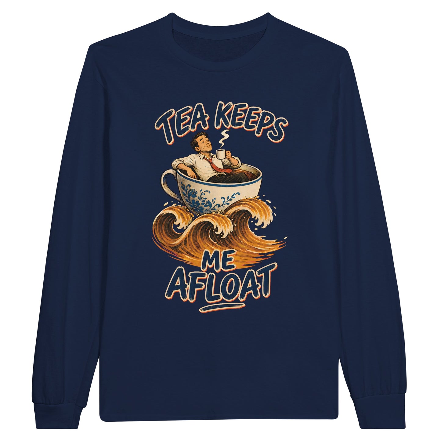 Tea Keeps Me Afloat Long-Sleeve T-shirt — product view 11