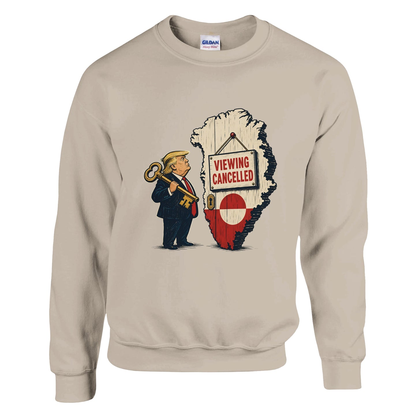Viewing Cancelled — Greenland Political Satire Sweatshirt — product view 6
