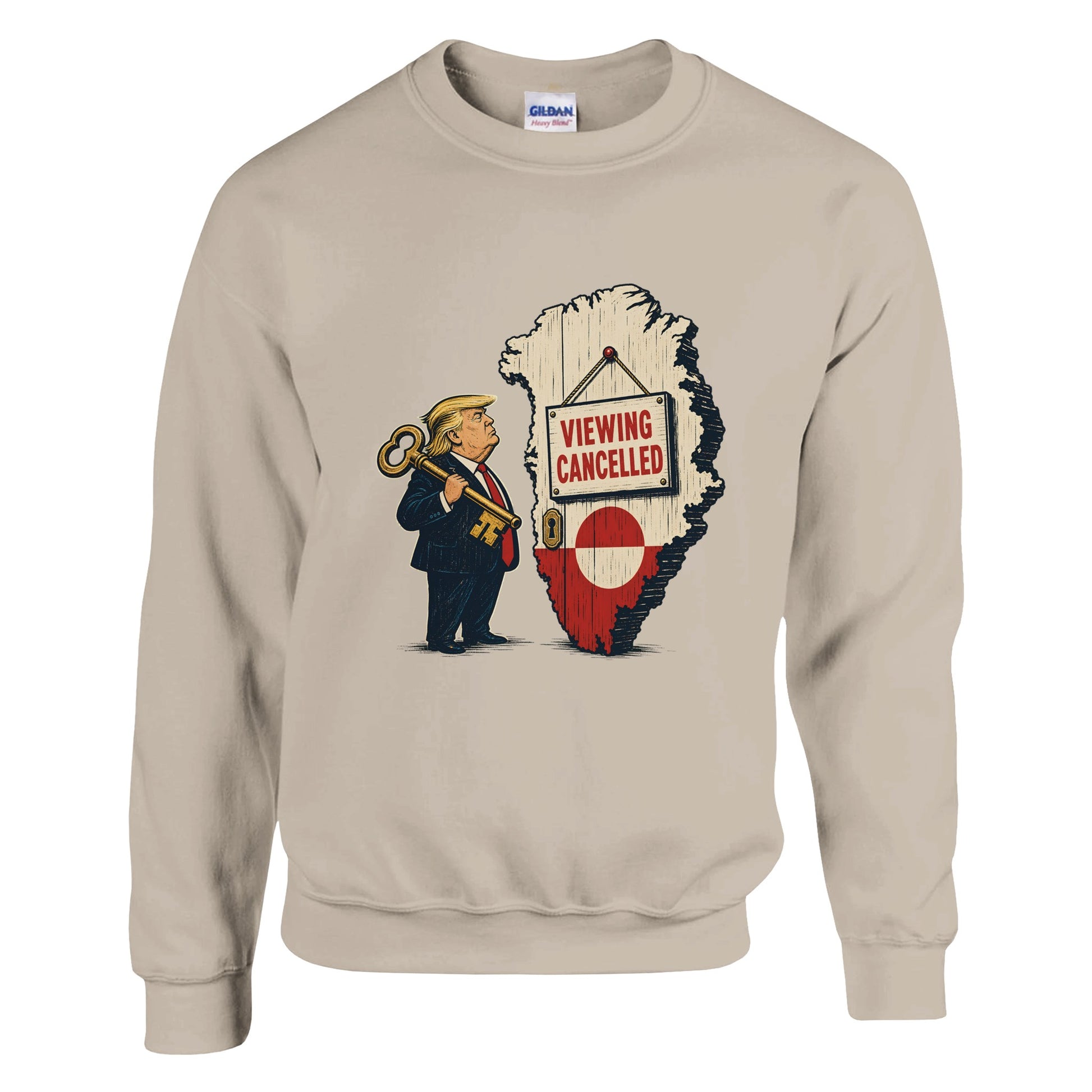 Viewing Cancelled — Greenland Political Satire Sweatshirt — product view 6