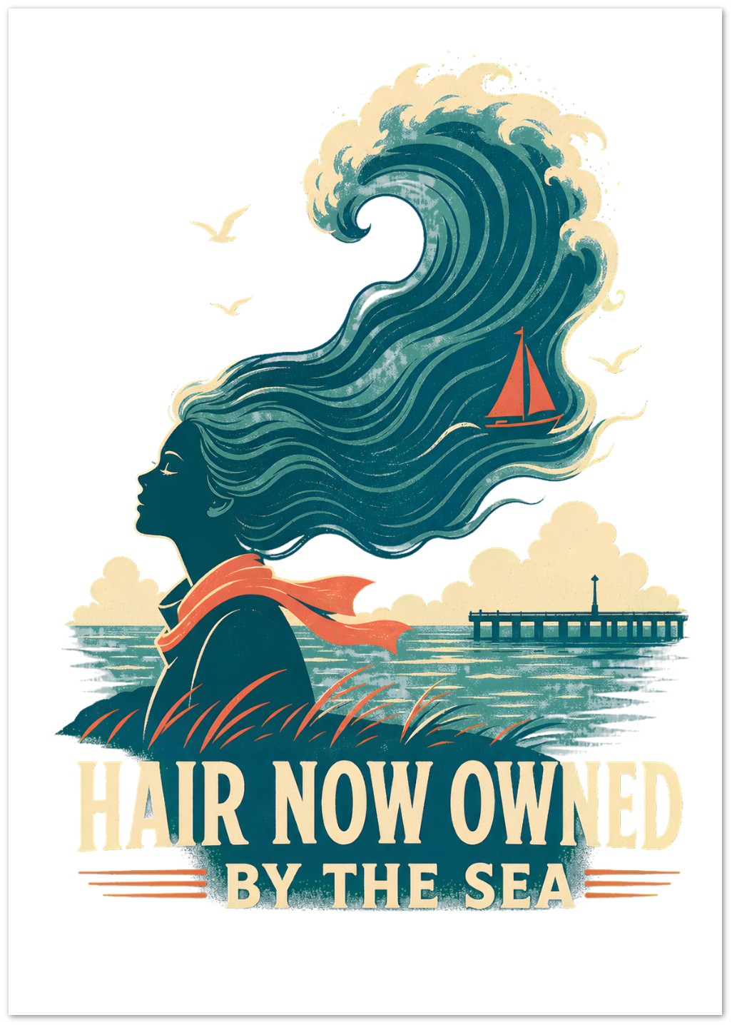 Hair Now Owned by the Sea Greeting Card Pack — product view 1
