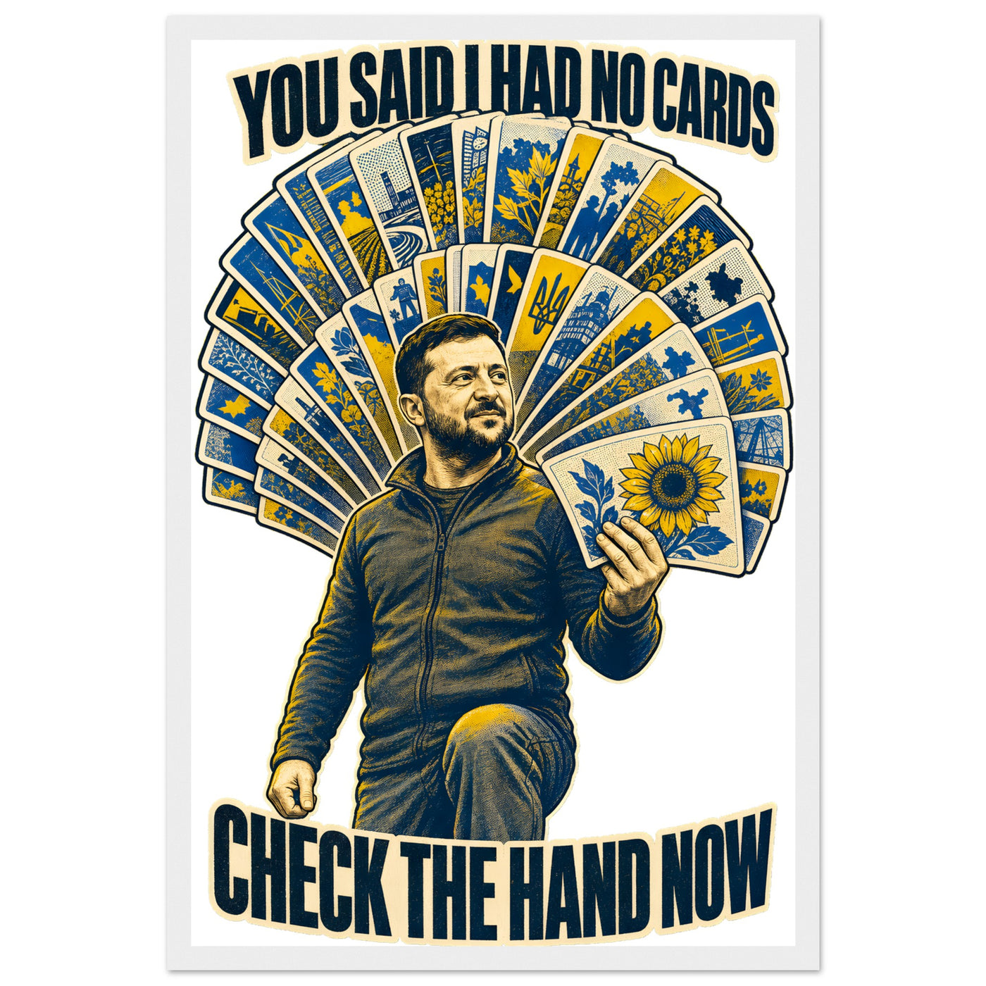 You Said I Had No Cards – Zelenskyy Satire Framed Wall Art