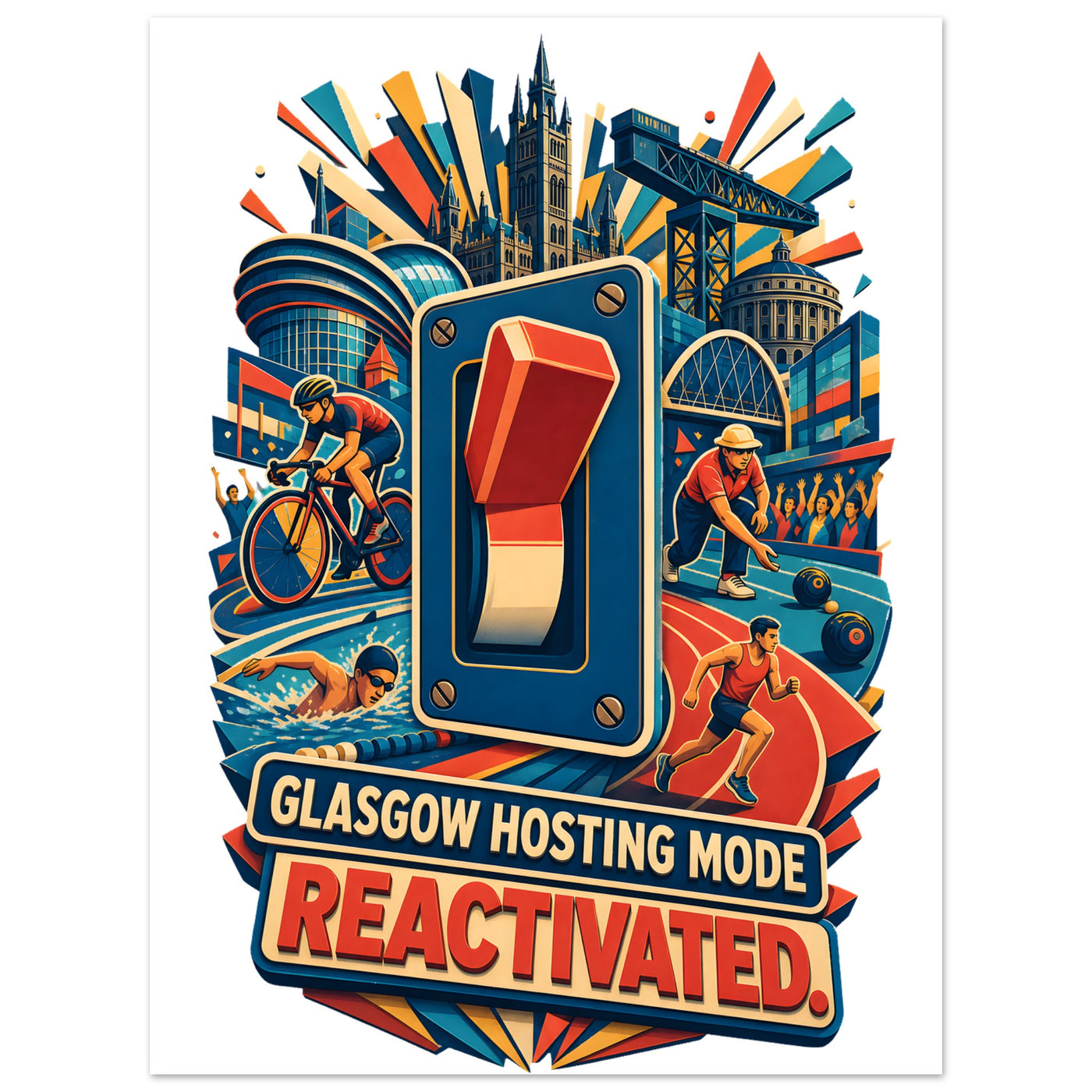 Glasgow Hosting Mode — Reactivated Aluminium Print