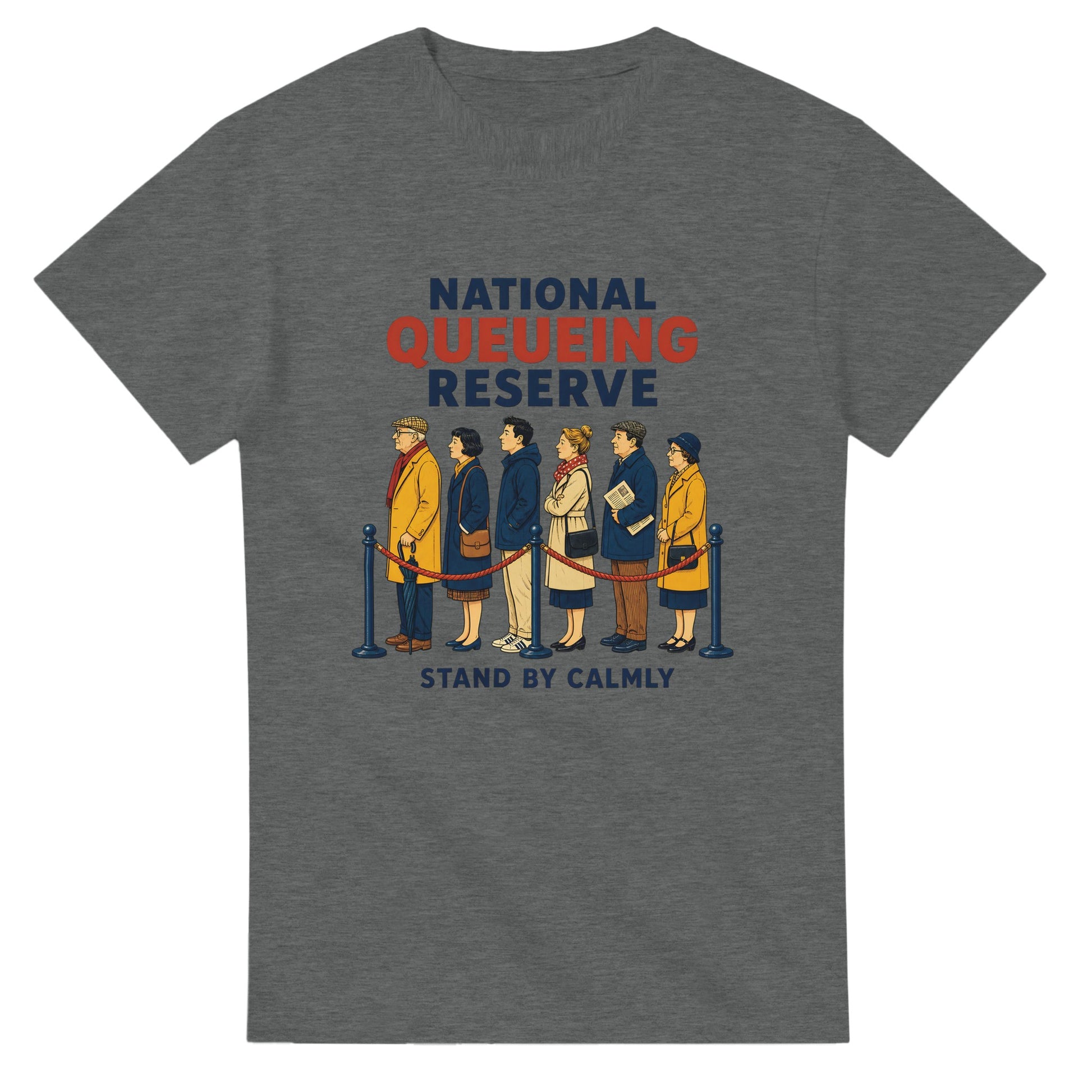 National Queueing Reserve – British Queue Graphic T-shirt — product view 3