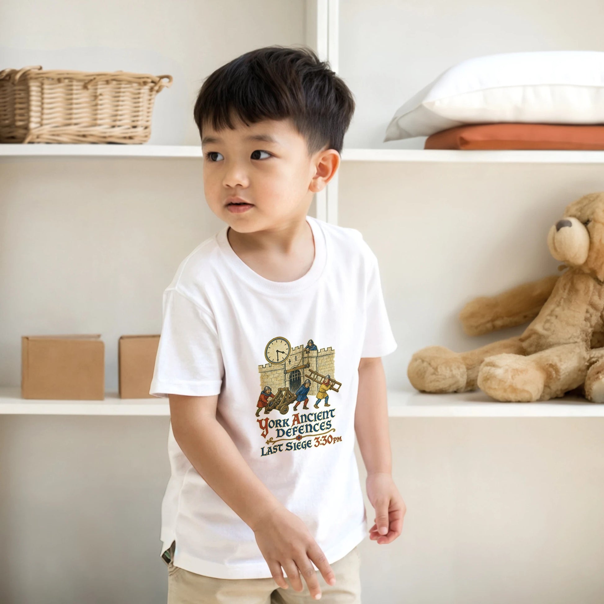 York Ancient Defences – Last Siege 3:30pm Kids' T-shirt — product view 4