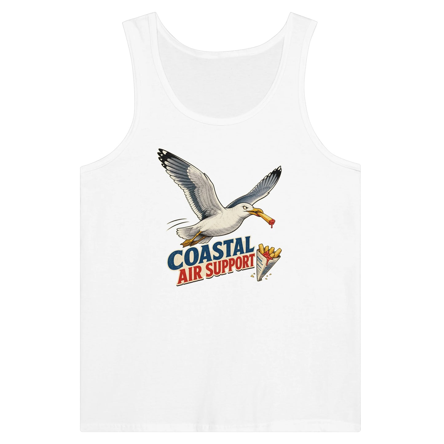 Coastal Air Support Seagull Graphic Premium Unisex Tank Top — product view 1