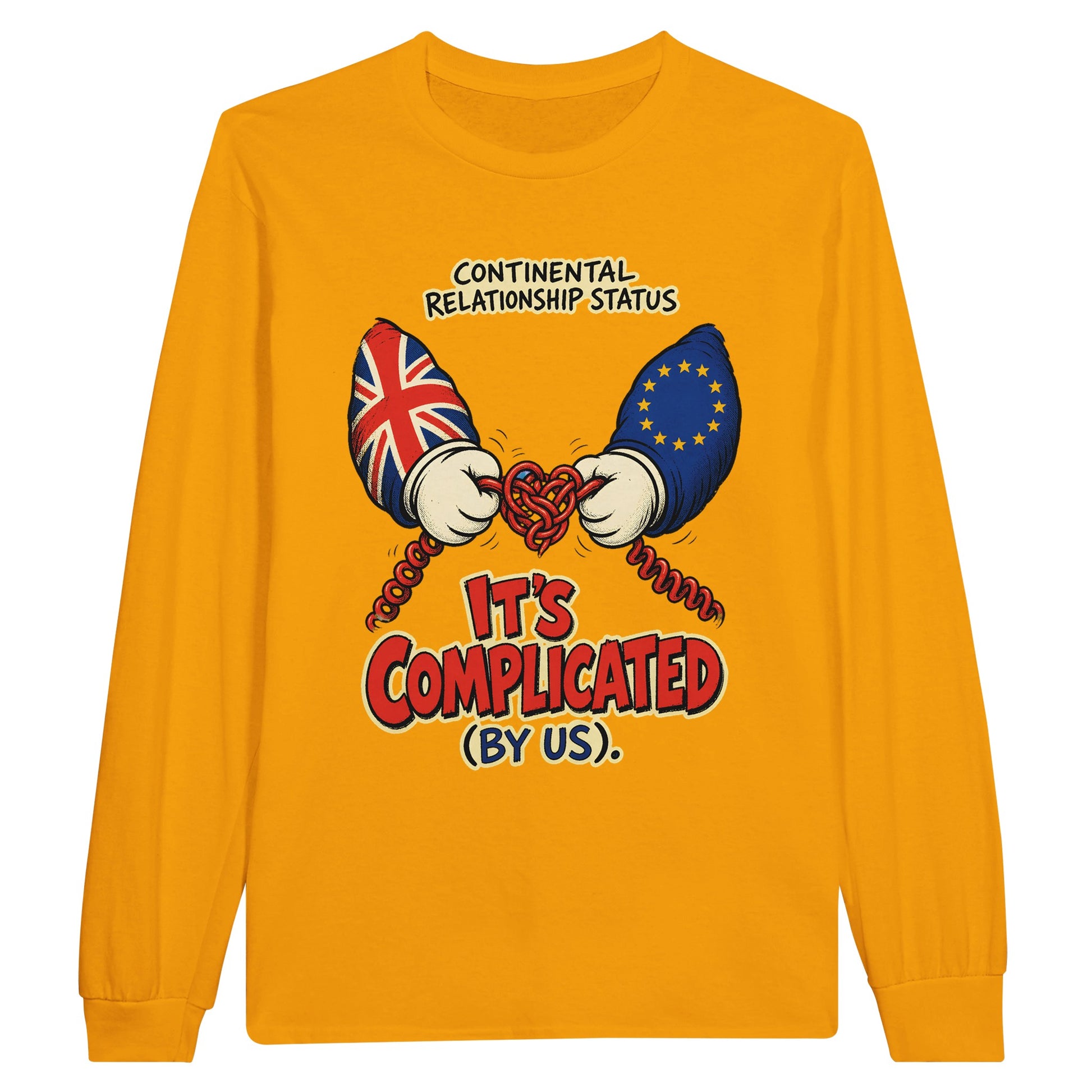It's Complicated (By Us) UK–EU 1990s Cartoon Long-Sleeve T-shirt — product view 4