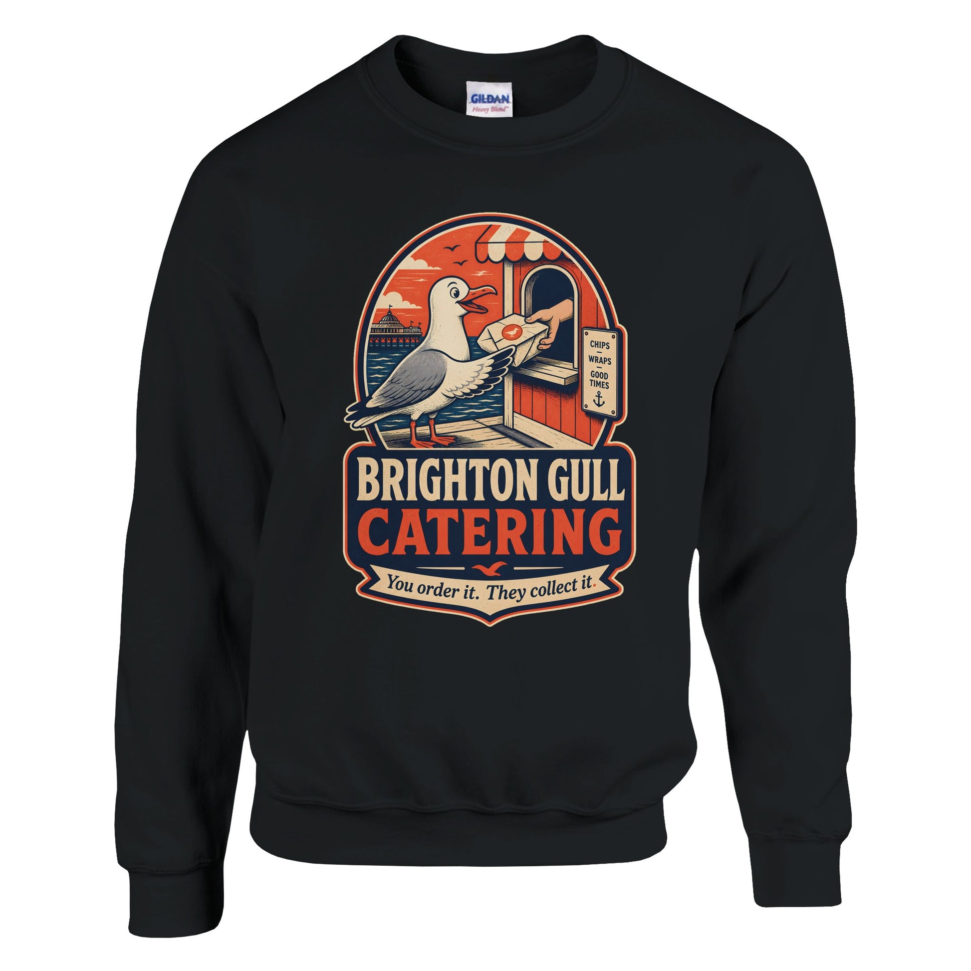 Brighton Gull Catering — Illustrated Sweatshirt — product view 5