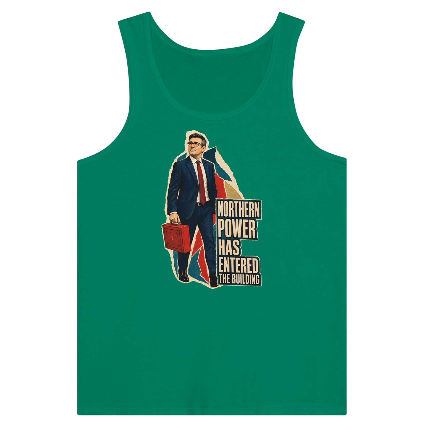Northern Power Has Entered the Building Tote Bag Premium Unisex Tank Top — product view 10