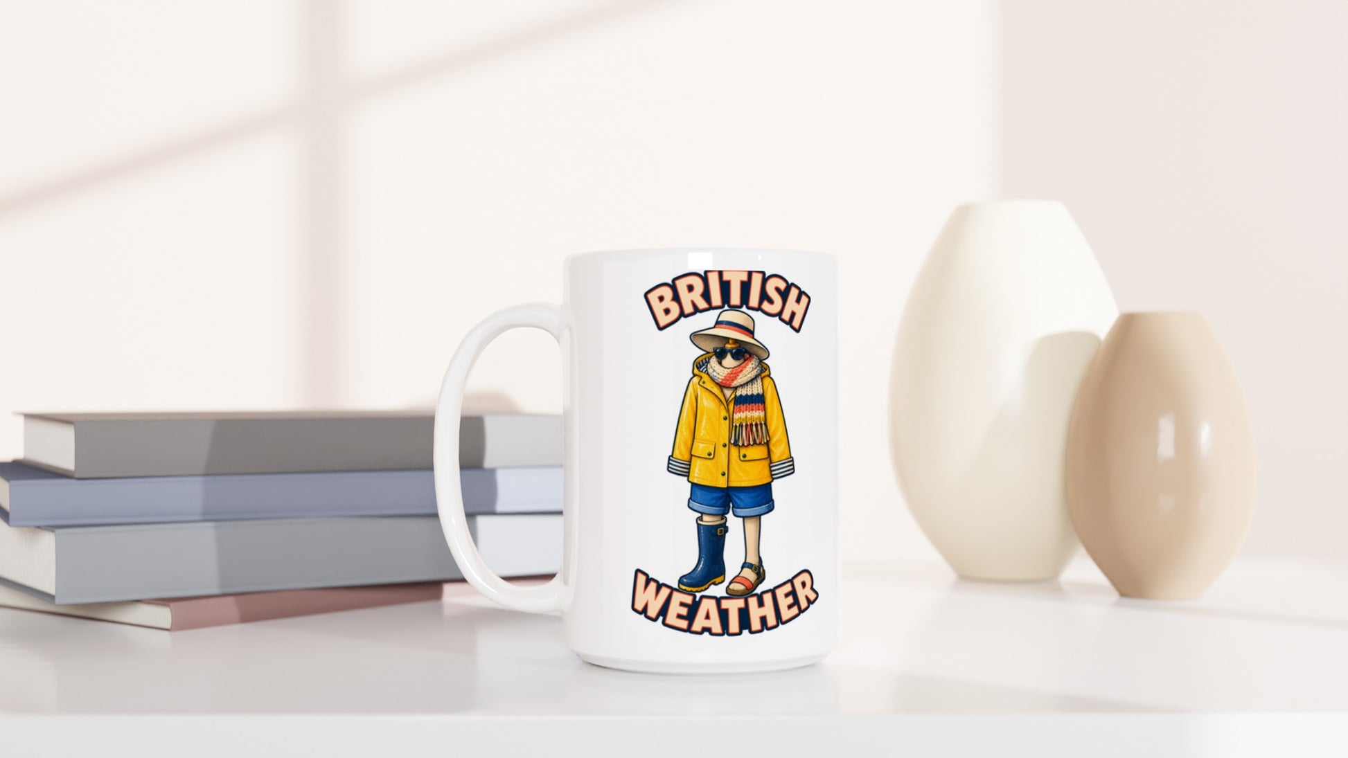 British Weather All-Weather Outfit Large Mug — product view 6