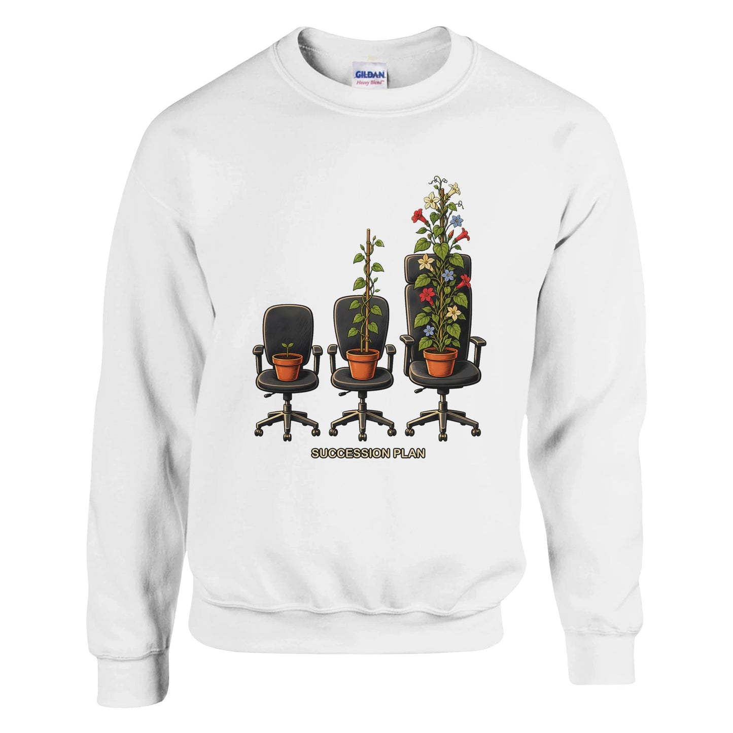 Succession Plan Office Chair Garden Graphic Sweatshirt — product view 1