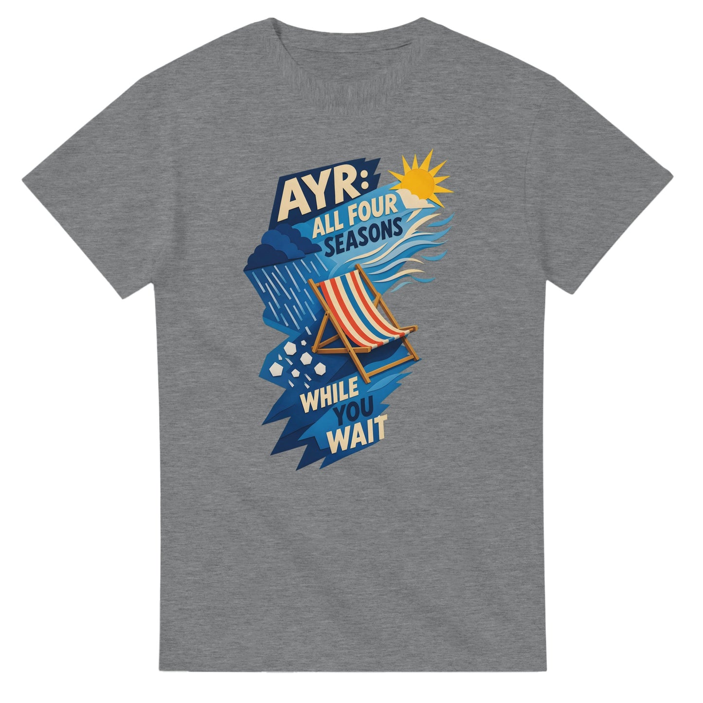 Ayr: All Four Seasons While You Wait T-shirt — product view 12