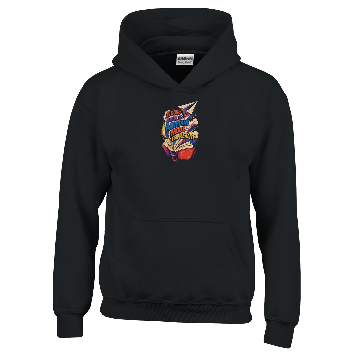A Good Book Is Airplane Mode for Reality Kids' Hoodie — product view 3