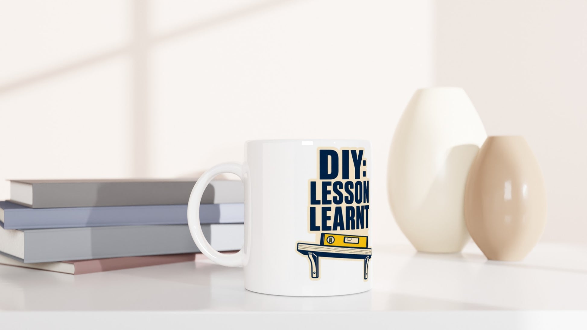 DIY: Lesson Learnt Wonky Shelf Graphic Mug — product view 5