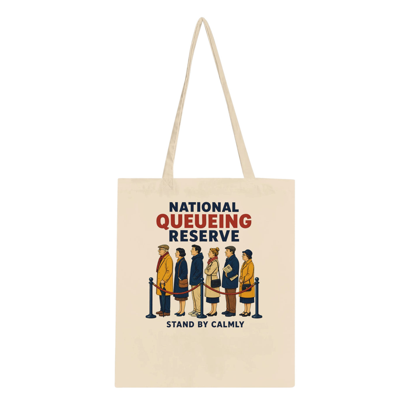 National Queueing Reserve – British Queue Graphic Tote Bag