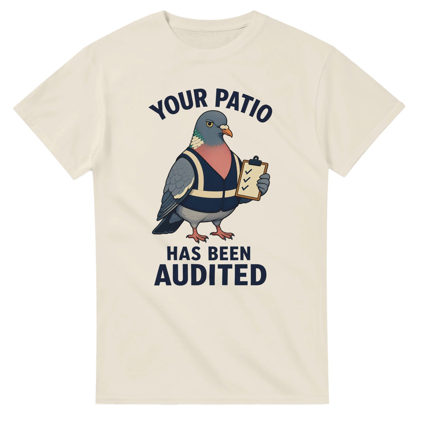 Your Patio Has Been Audited Pigeon Graphic T-shirt — product view 5