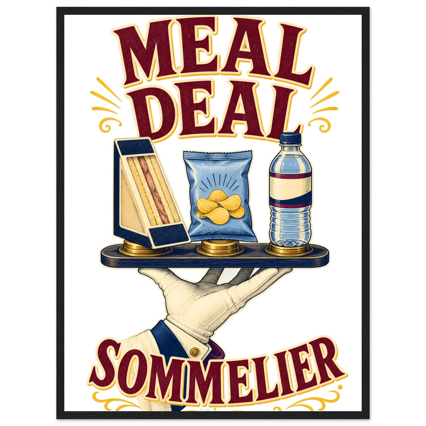 Meal Deal Sommelier British Lunch Design Framed Wall Art — product view 4