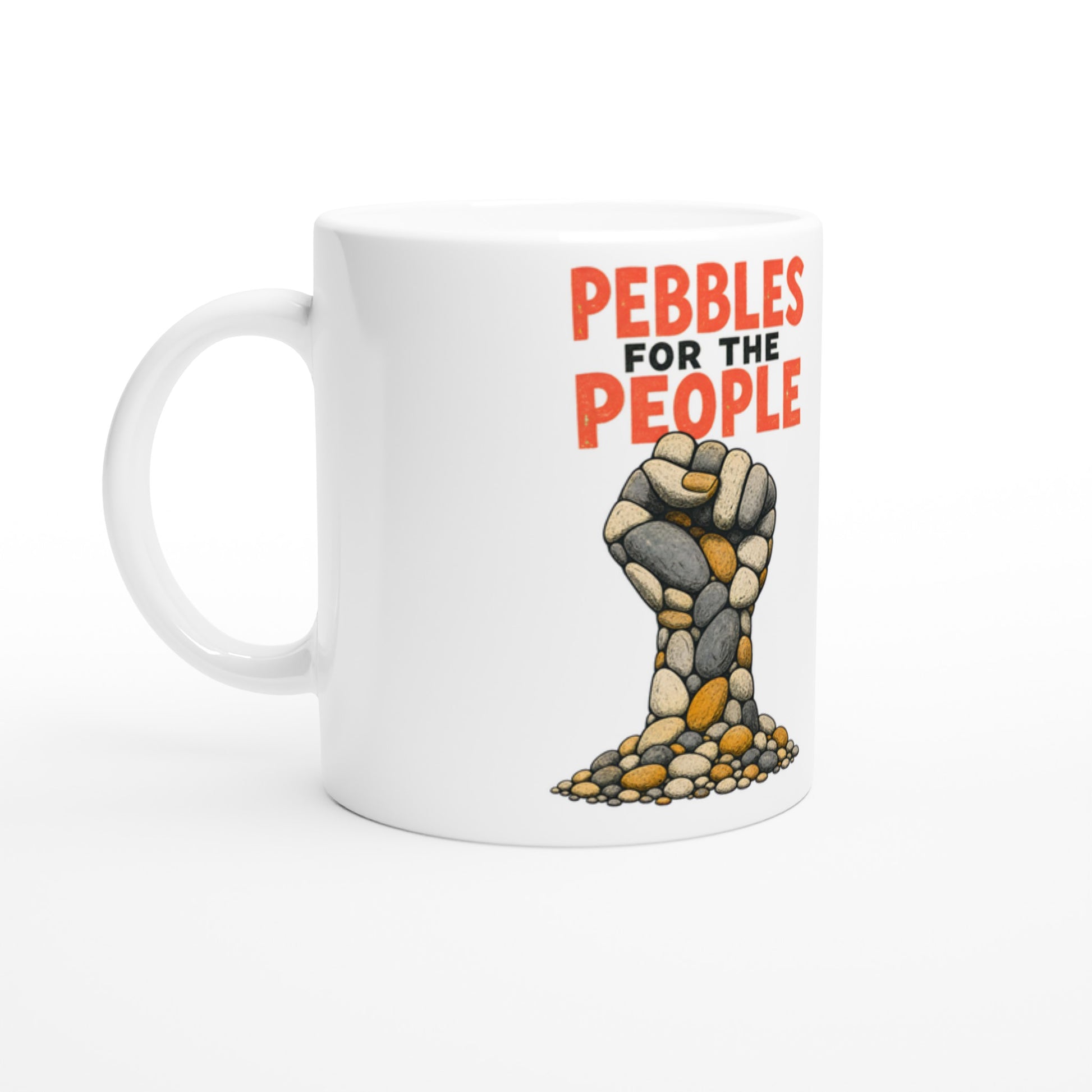 Pebbles for the People Graphic Mug — product view 1