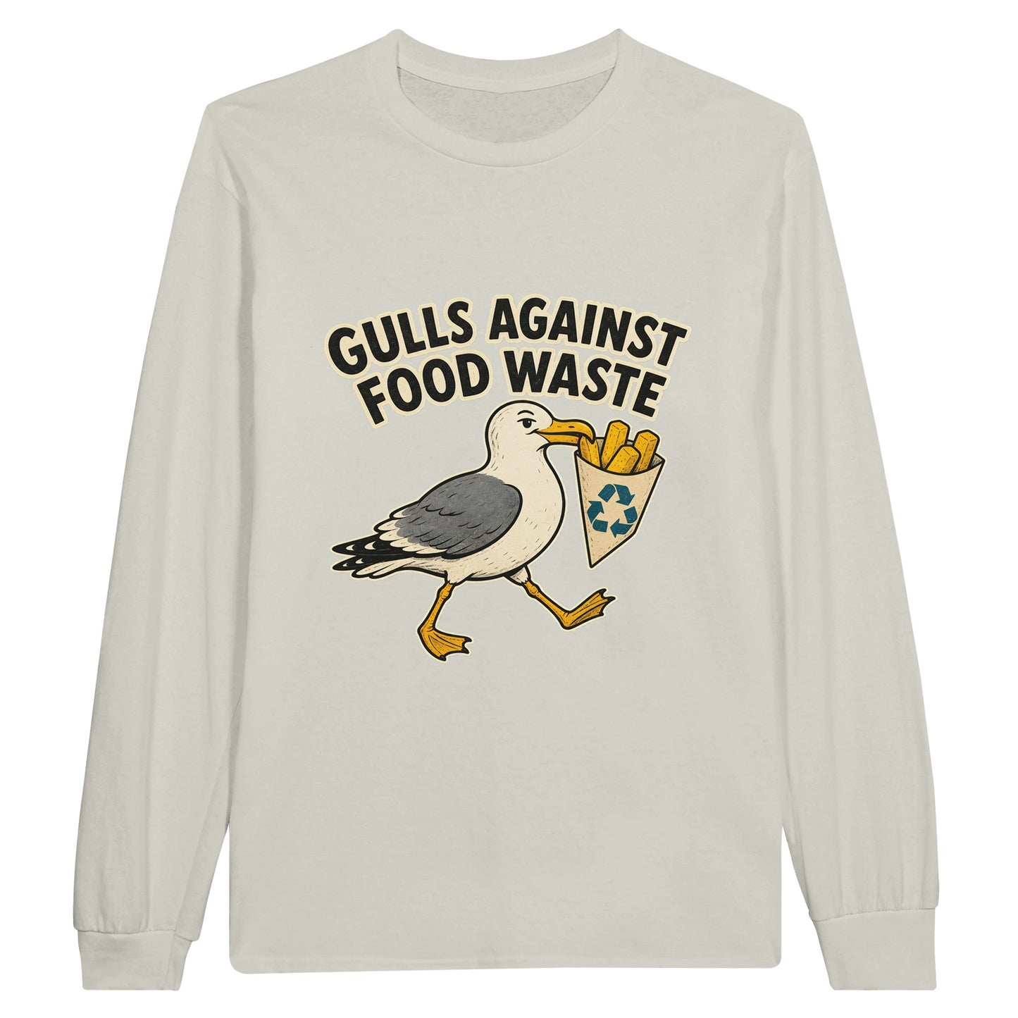 Gulls Against Food Waste Graphic Long-Sleeve T-shirt — product view 14