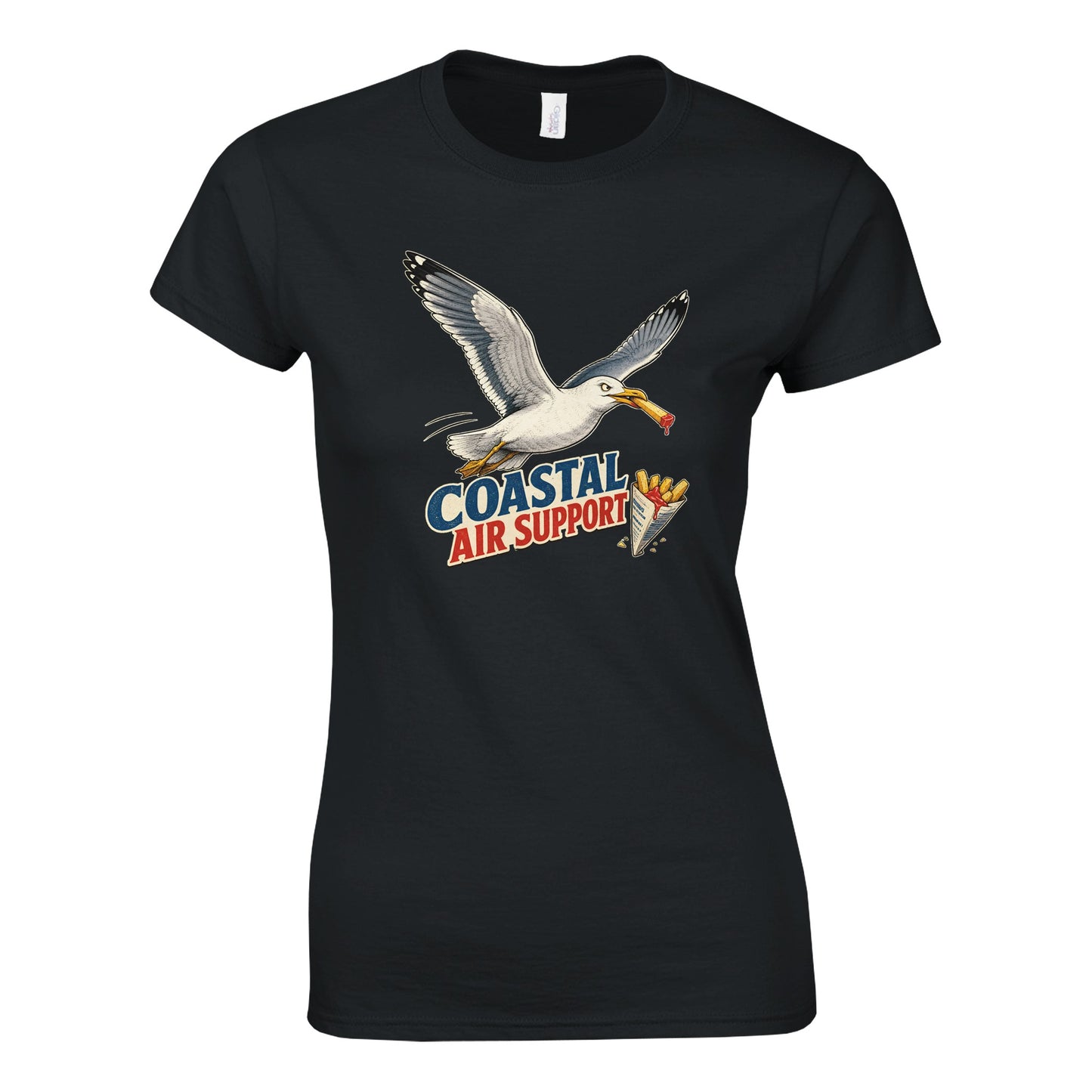Coastal Air Support Seagull Graphic Women's T-shirt — product view 6