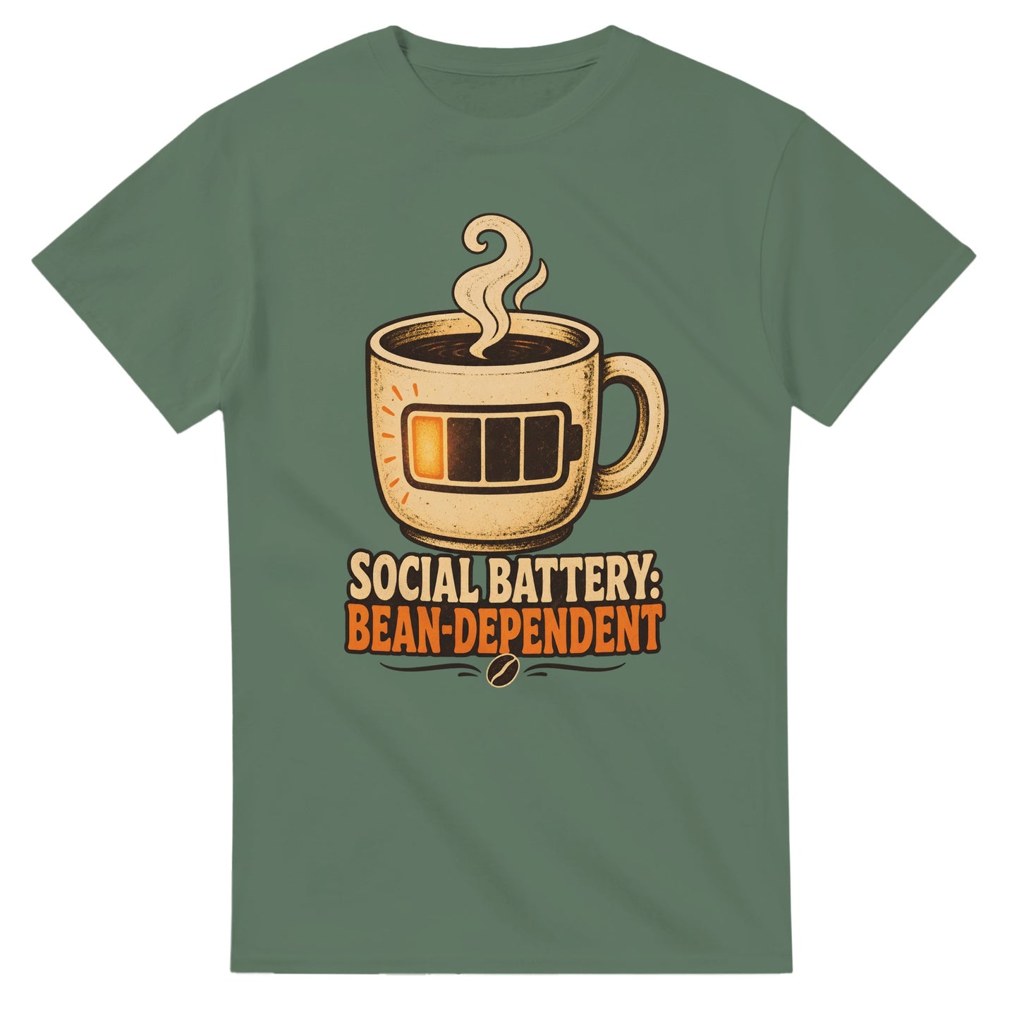 Social Battery: Bean-Dependent Graphic T-shirt — product view 13
