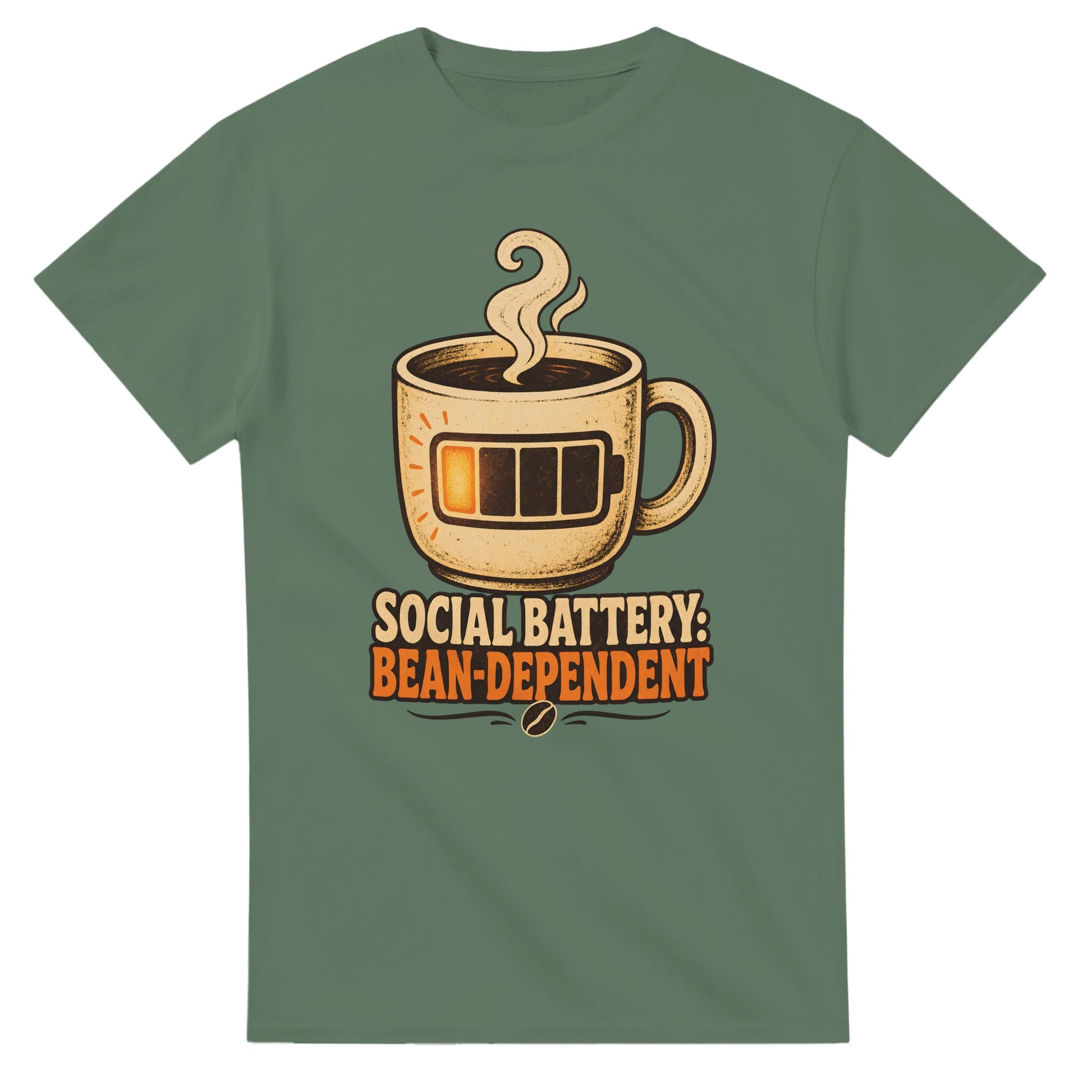 Social Battery: Bean-Dependent Graphic T-shirt — product view 13