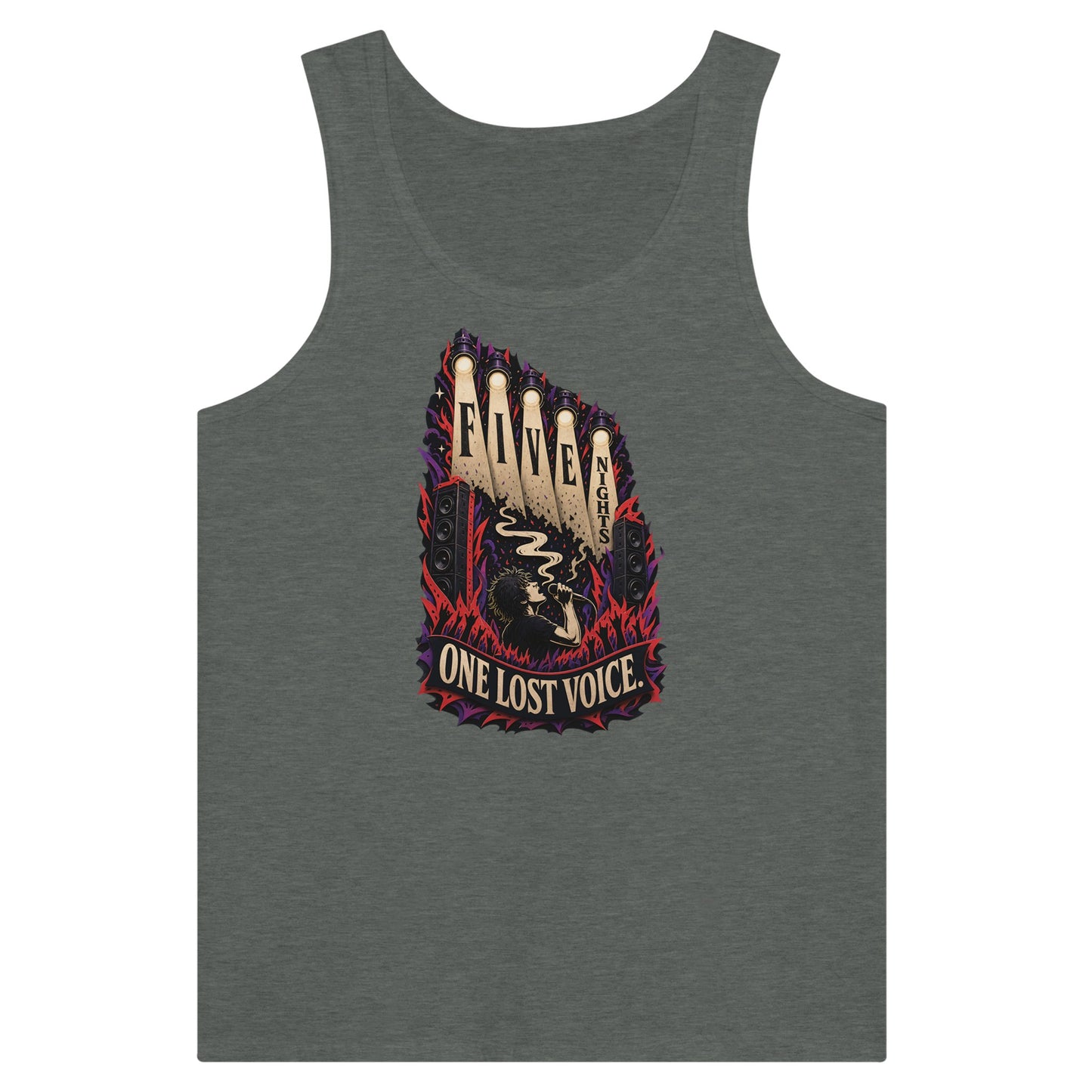 Five Nights, One Lost Voice Premium Unisex Tank Top — product view 4
