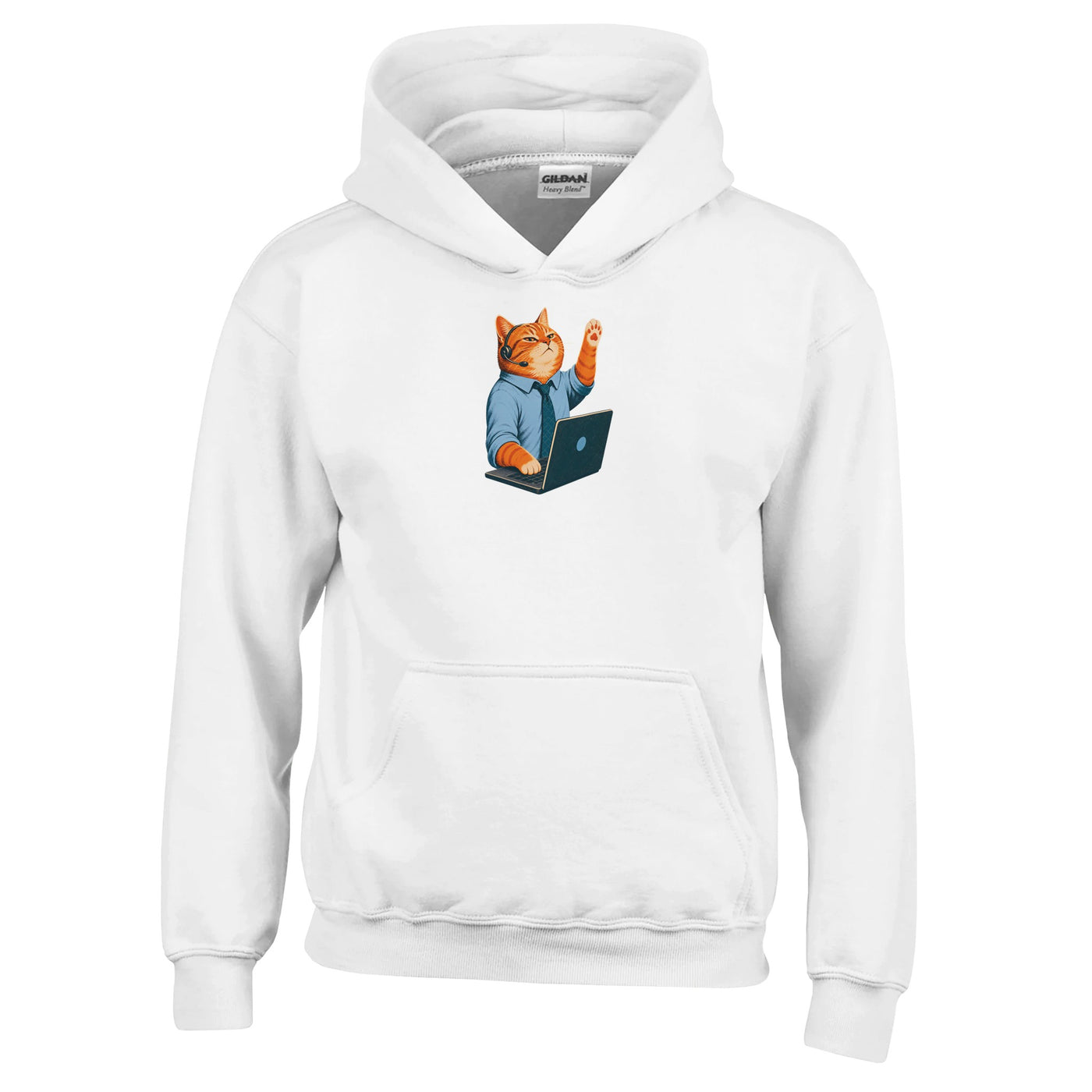 Cat Calls the Meeting Kids' Hoodie