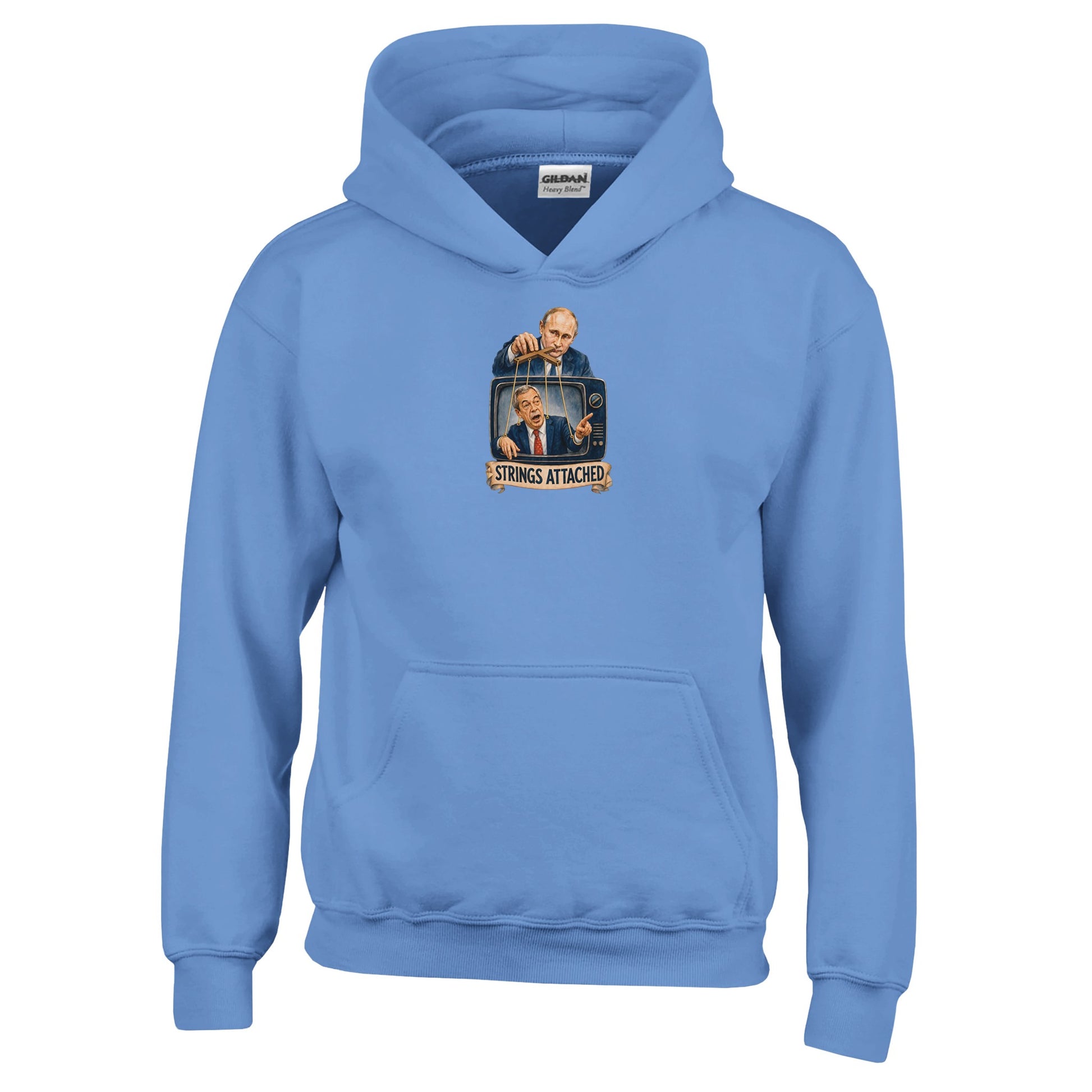 Strings Attached Political Satire Kids' Hoodie — product view 4