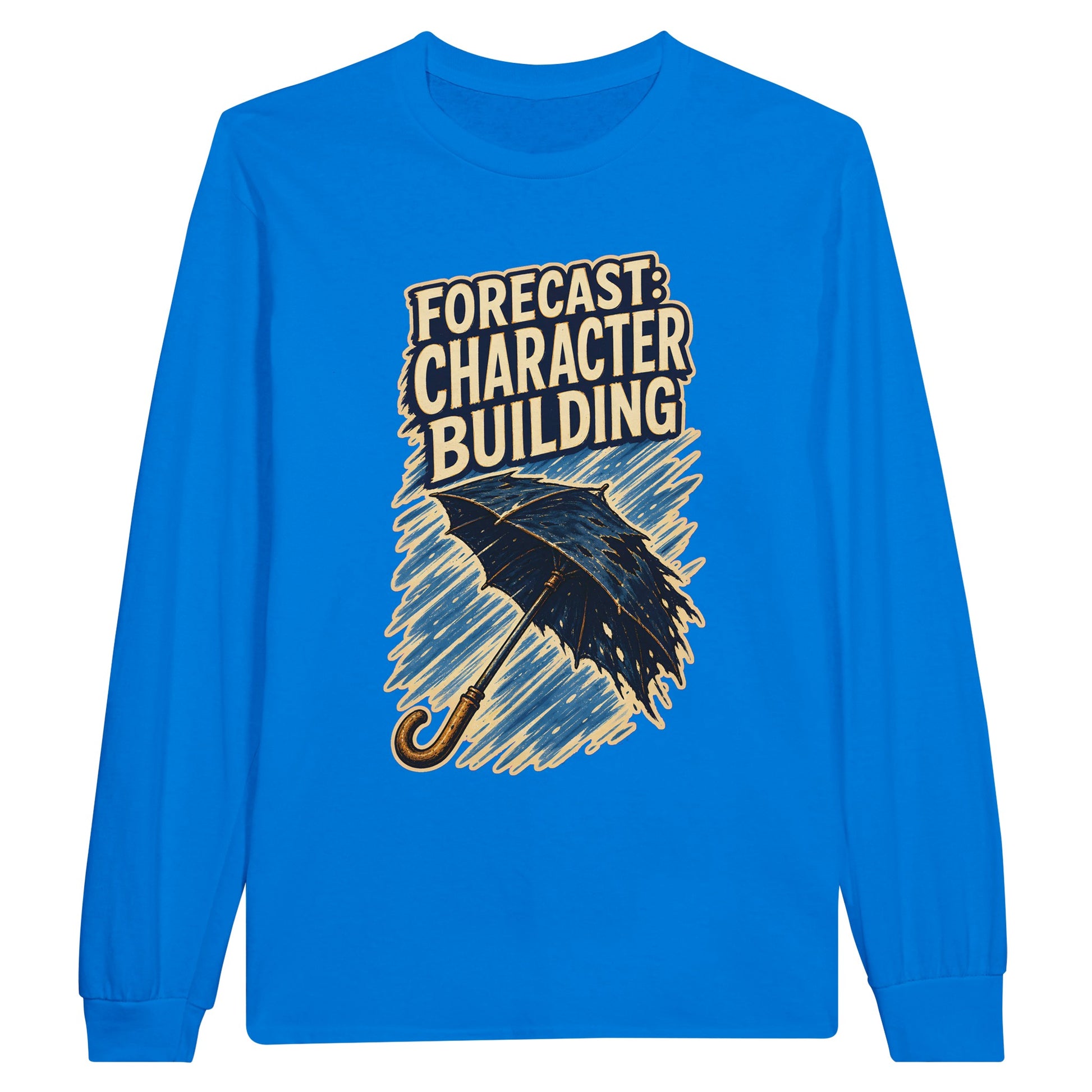 Forecast: Character Building – British Weather Long-Sleeve T-shirt — product view 3
