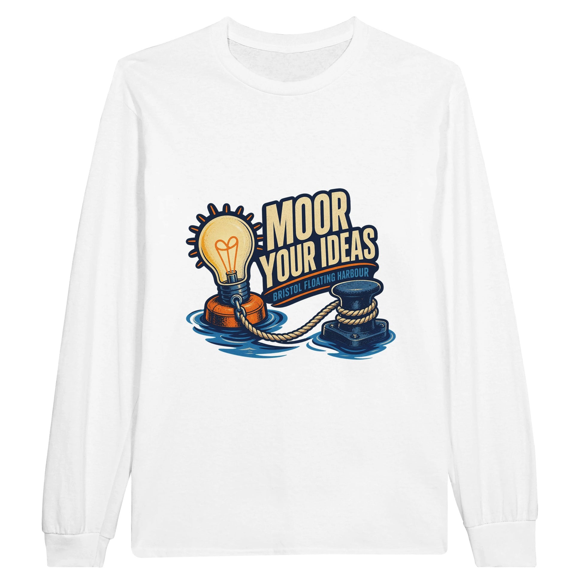 Moor Your Ideas – Bristol Floating Harbour Long-Sleeve T-shirt — product view 1