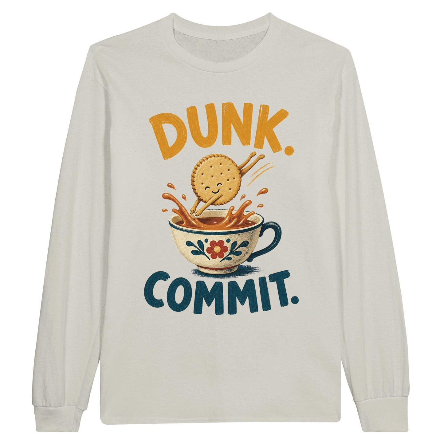 Dunk. Commit. Tea Biscuit Graphic Long-Sleeve T-shirt — product view 14