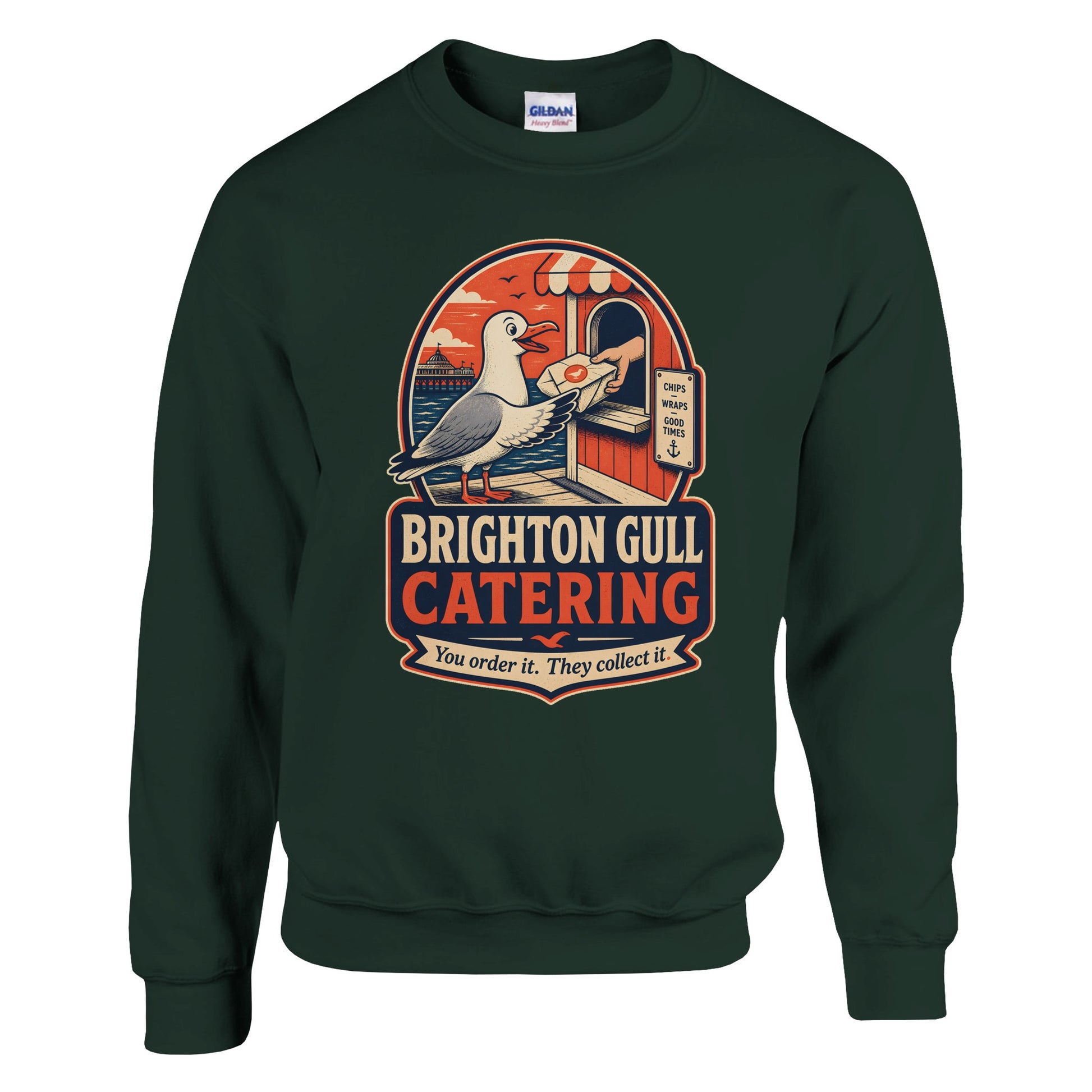Brighton Gull Catering — Illustrated Sweatshirt — product view 4