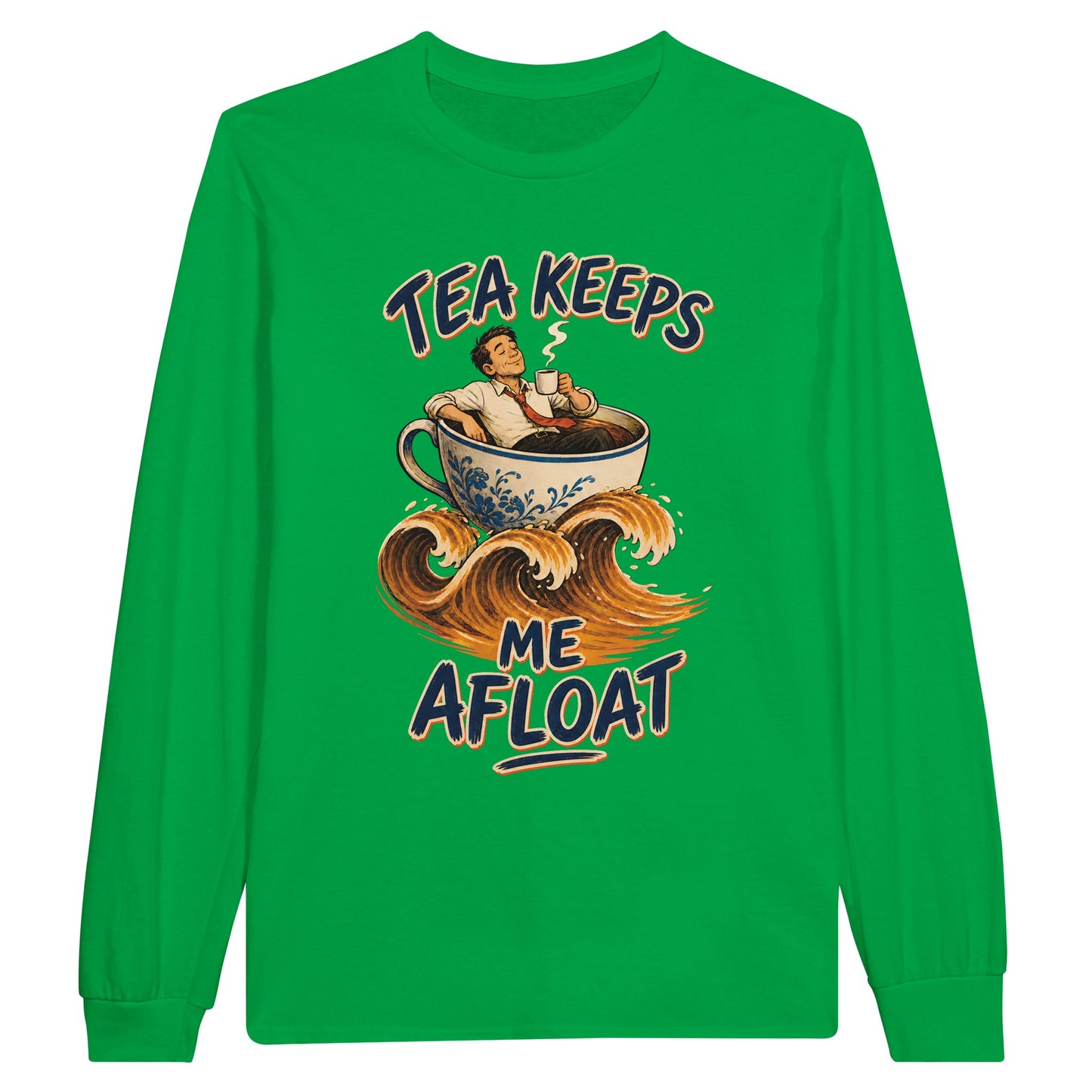 Tea Keeps Me Afloat Long-Sleeve T-shirt — product view 12