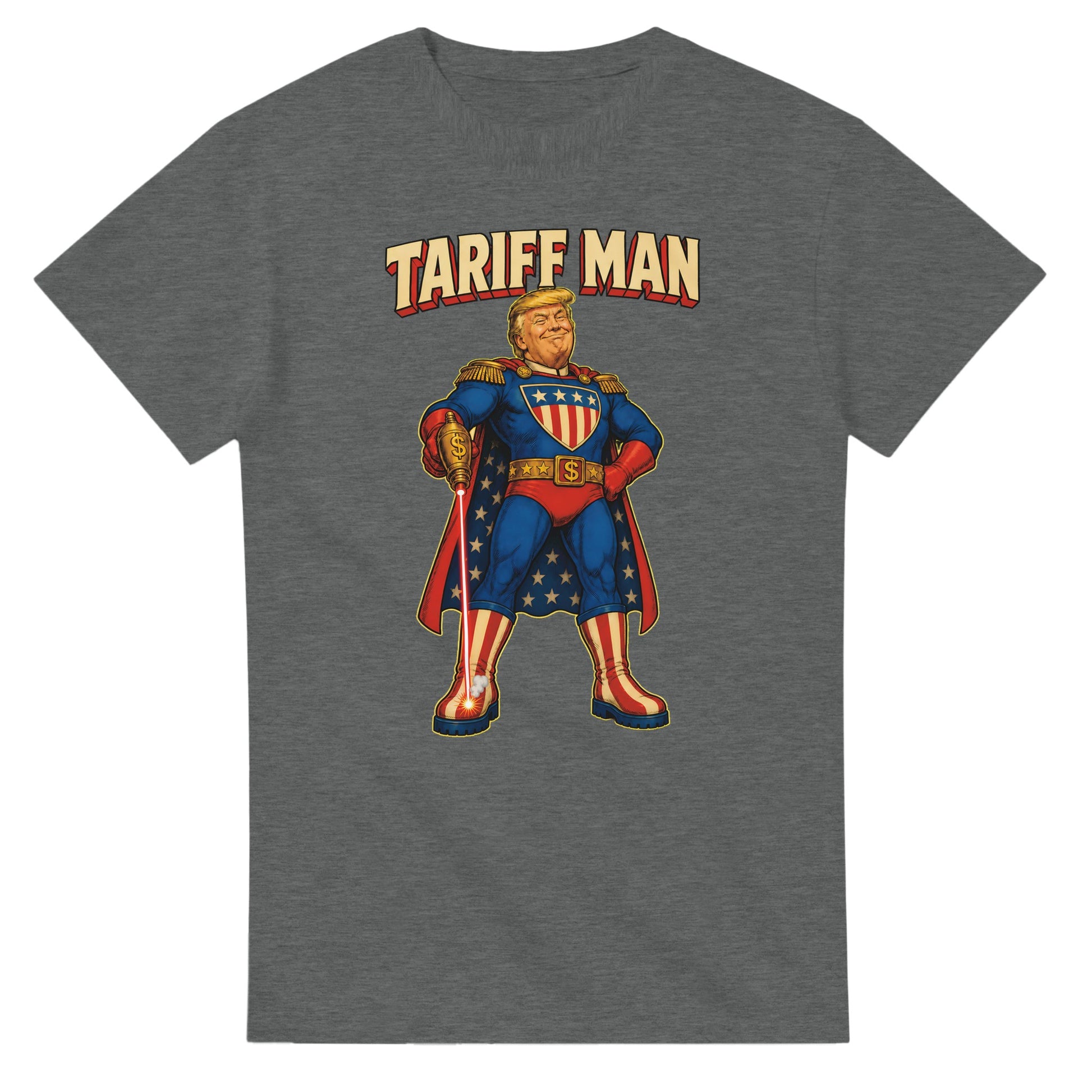 Tariff Man – Self-Shot Satire T-shirt — product view 3