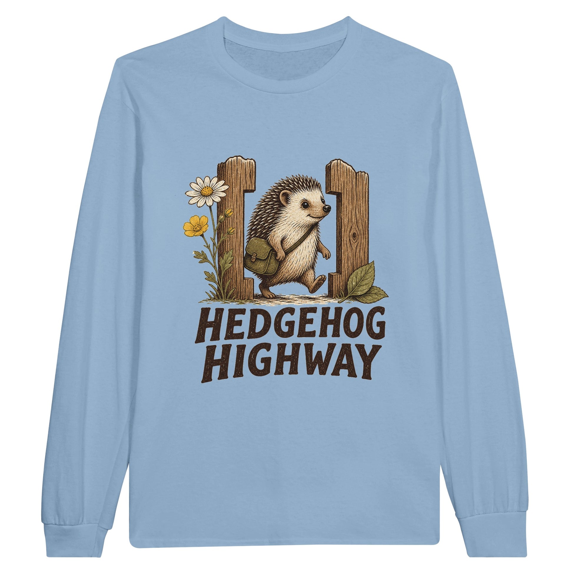 Hedgehog Highway Garden Graphic Long-Sleeve T-shirt — product view 2