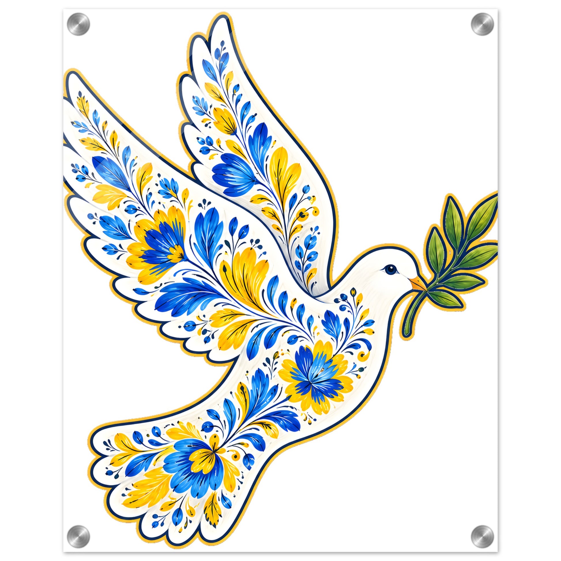 Ukraine Peace Dove Acrylic Print — product view 2