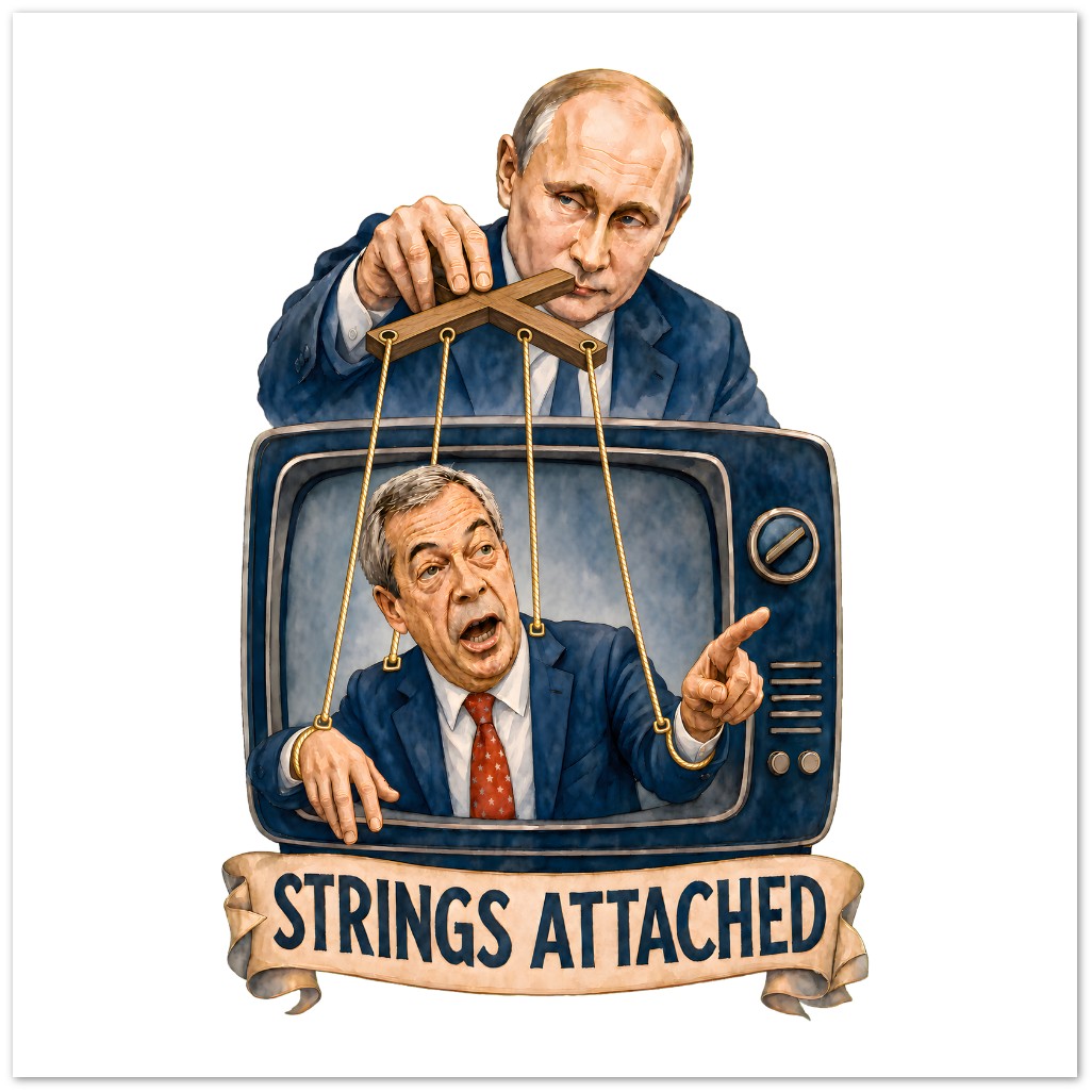 Strings Attached Political Satire Greeting Card Pack — product view 3