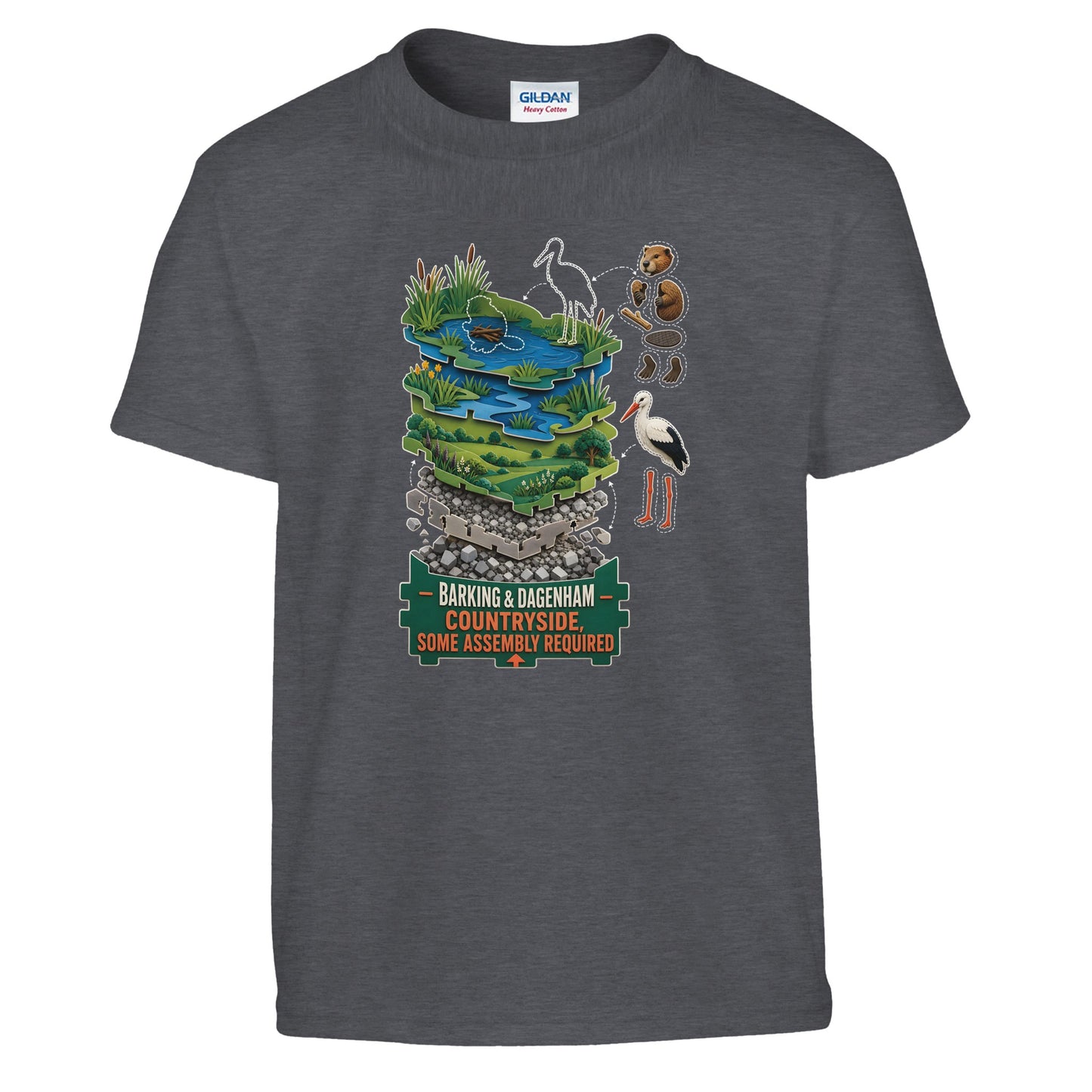 Barking & Dagenham Countryside Kids' T-shirt — product view 12