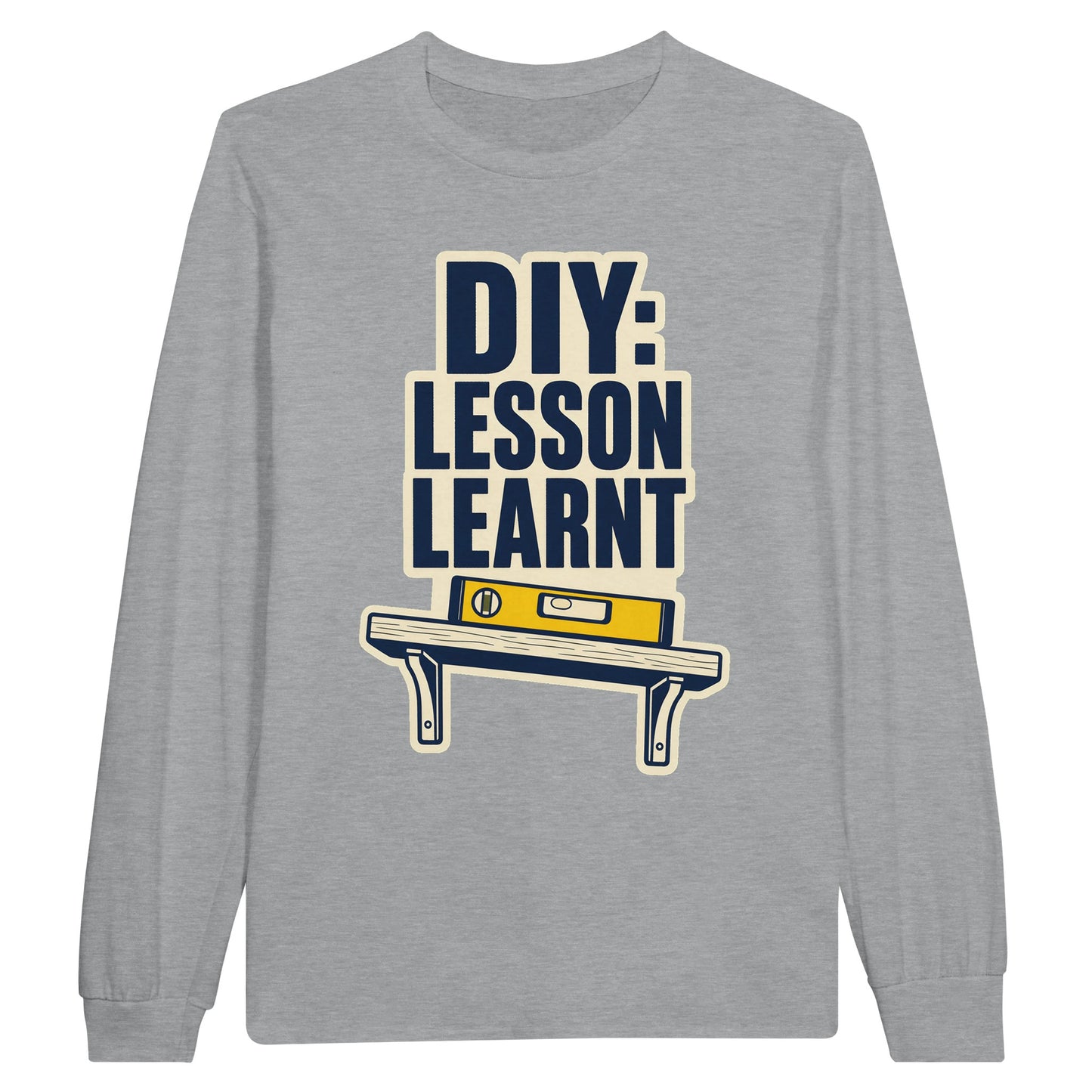 DIY: Lesson Learnt Wonky Shelf Graphic Long-Sleeve T-shirt — product view 10