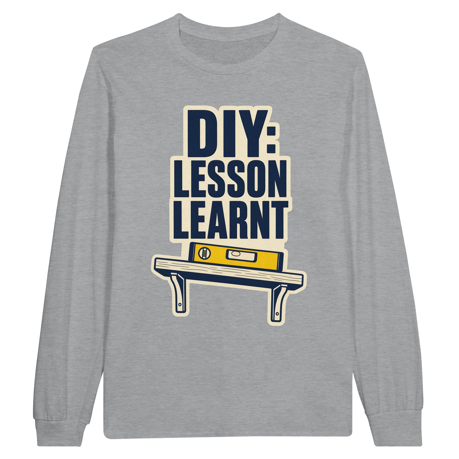 DIY: Lesson Learnt Wonky Shelf Graphic Long-Sleeve T-shirt — product view 10