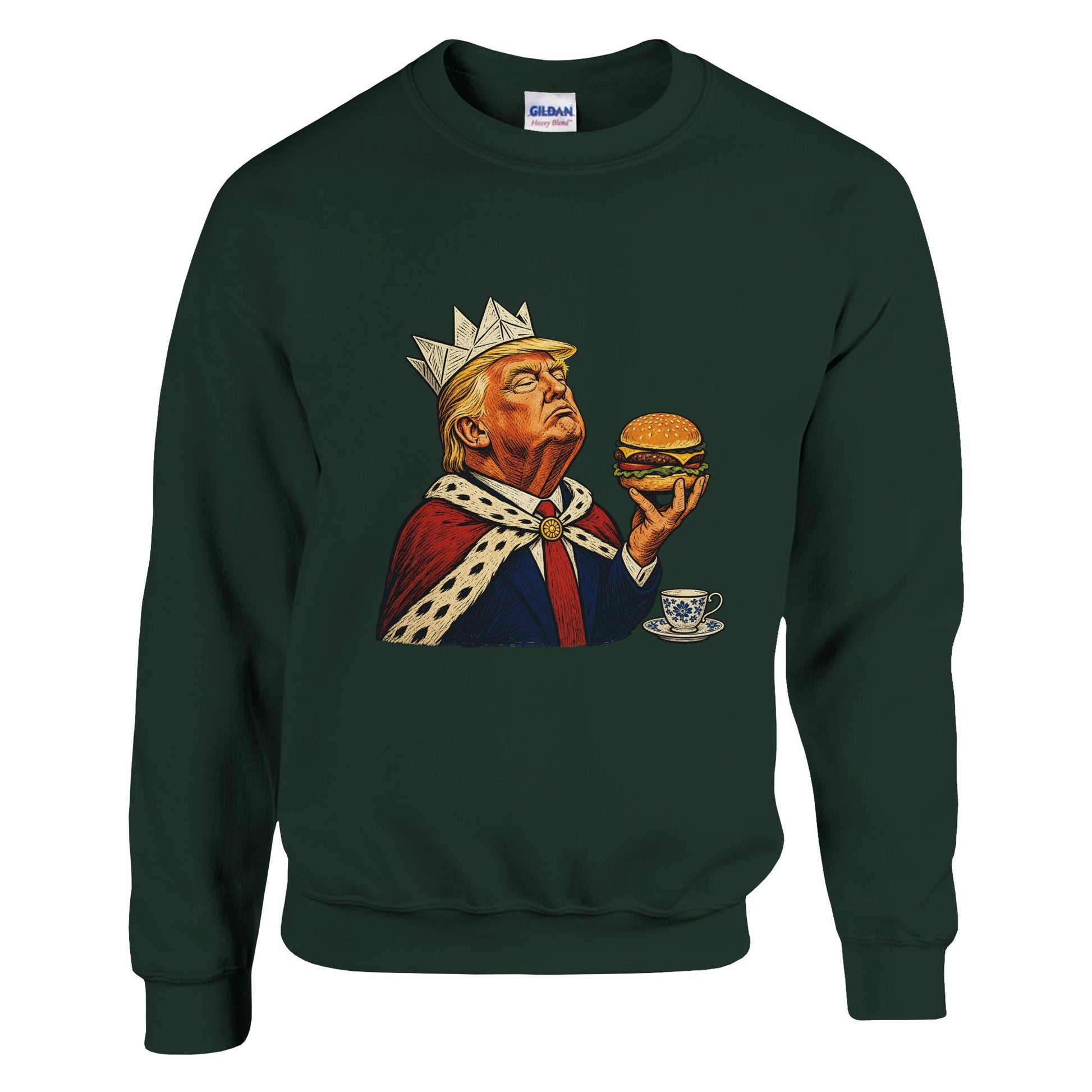 The Very Temporary Monarch — Trump Satire Sweatshirt — product view 7