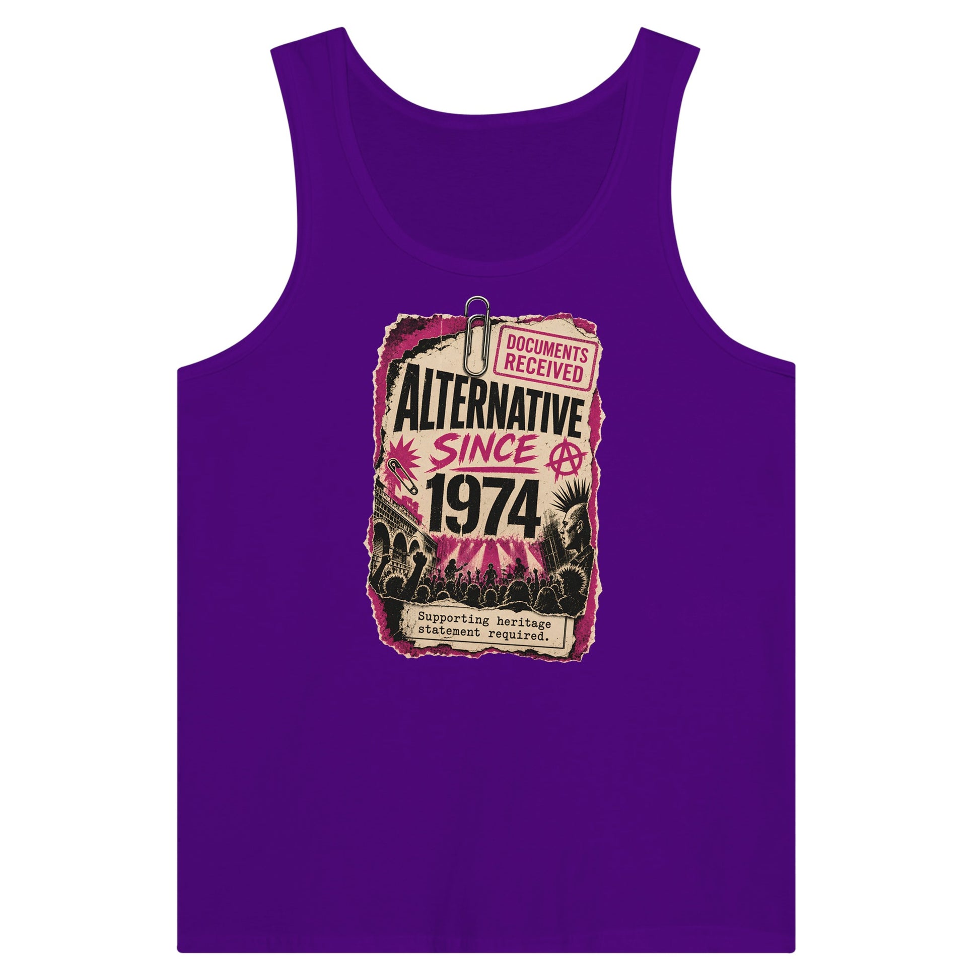Camden Alternative Since 1974 — Illustrated Premium Unisex Tank Top — product view 6