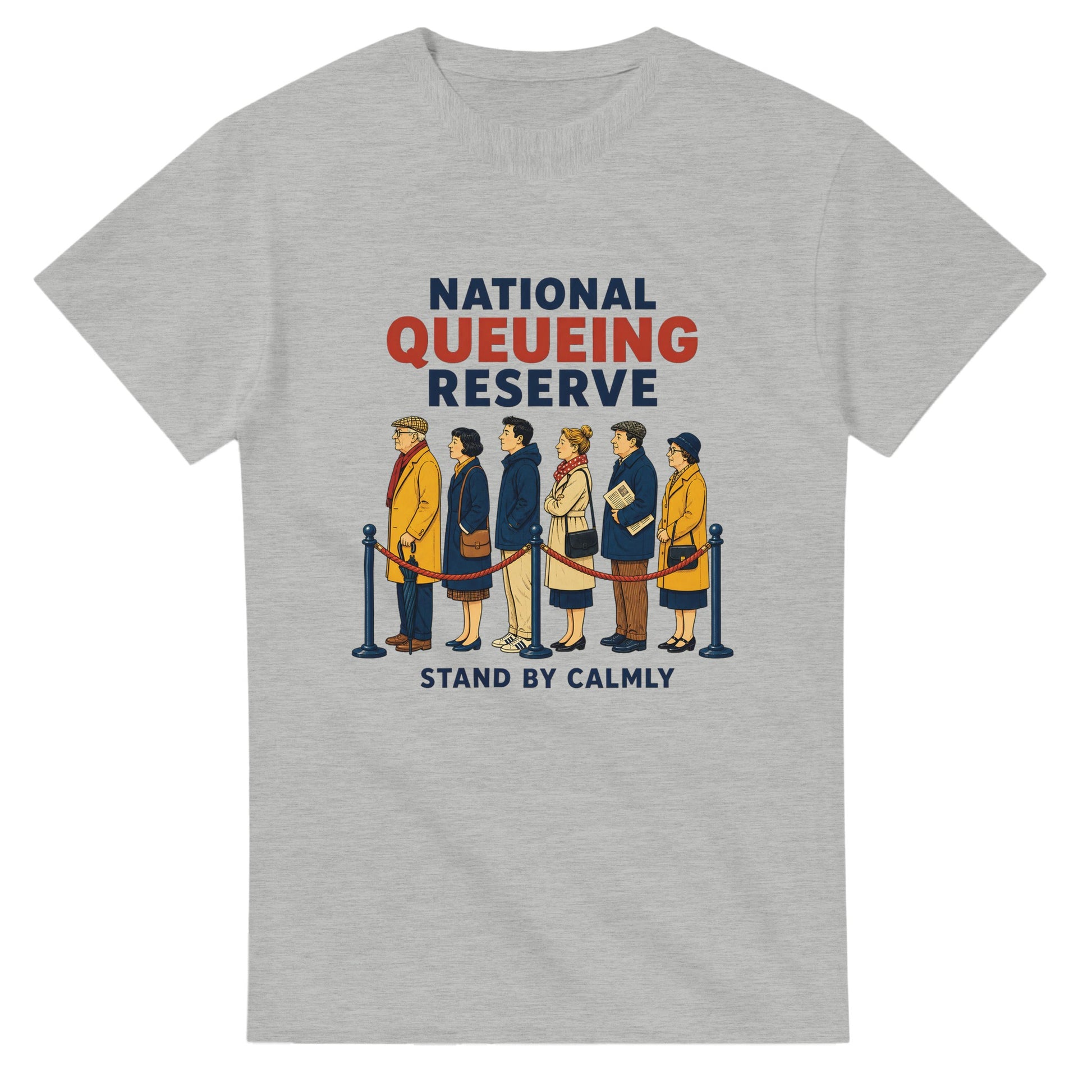 National Queueing Reserve – British Queue Graphic T-shirt — product view 6