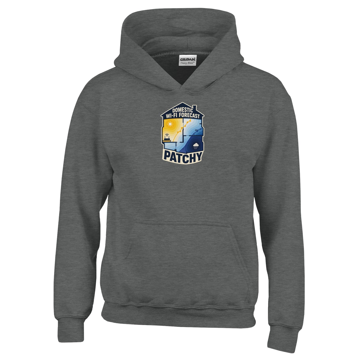 Domestic Wi-Fi Forecast Patchy Kids' Hoodie — product view 2