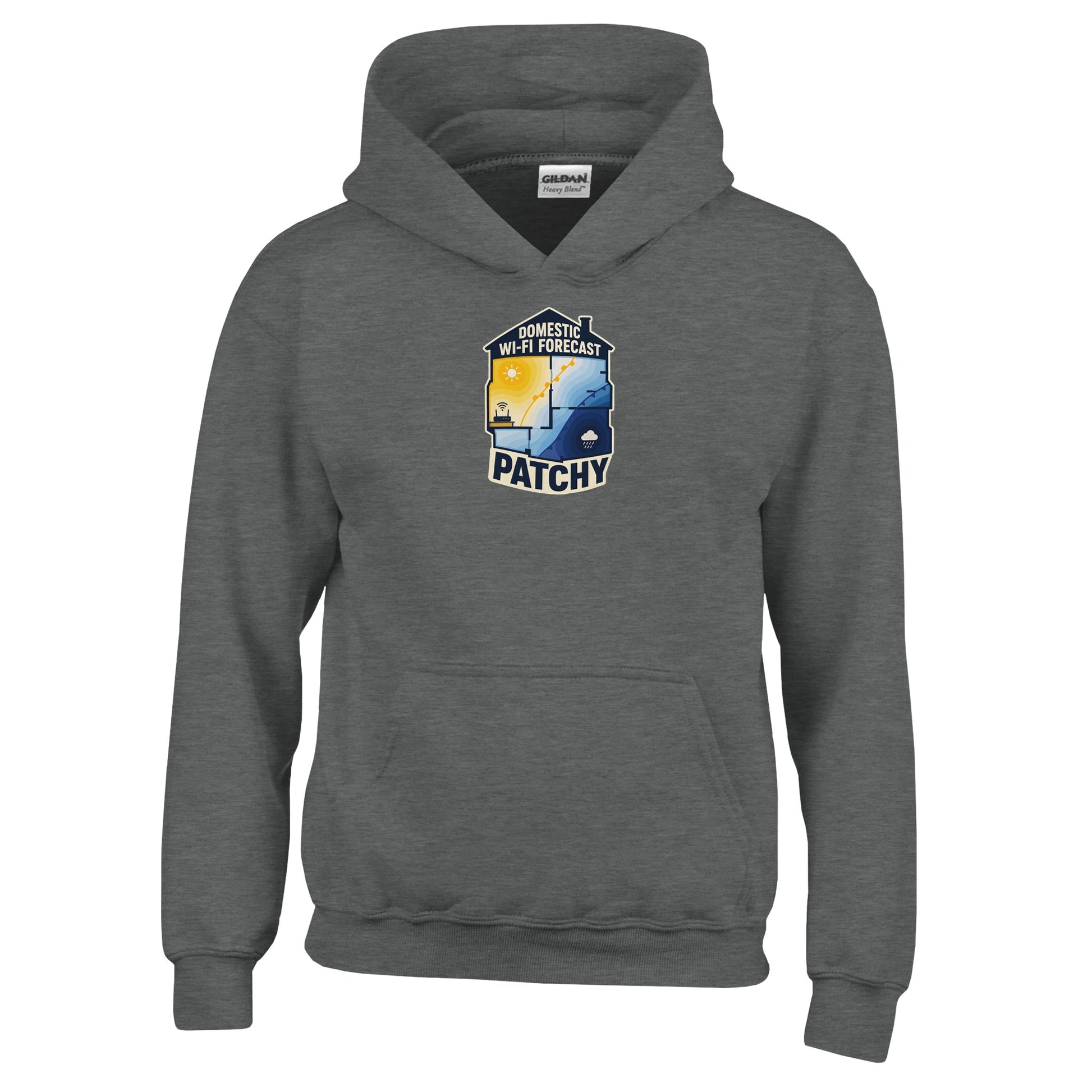Domestic Wi-Fi Forecast Patchy Kids' Hoodie — product view 2
