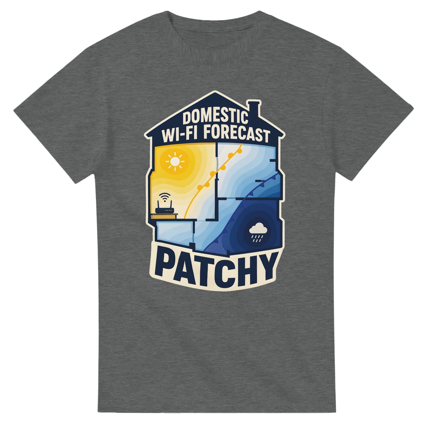 Domestic Wi-Fi Forecast Patchy T-shirt — product view 3