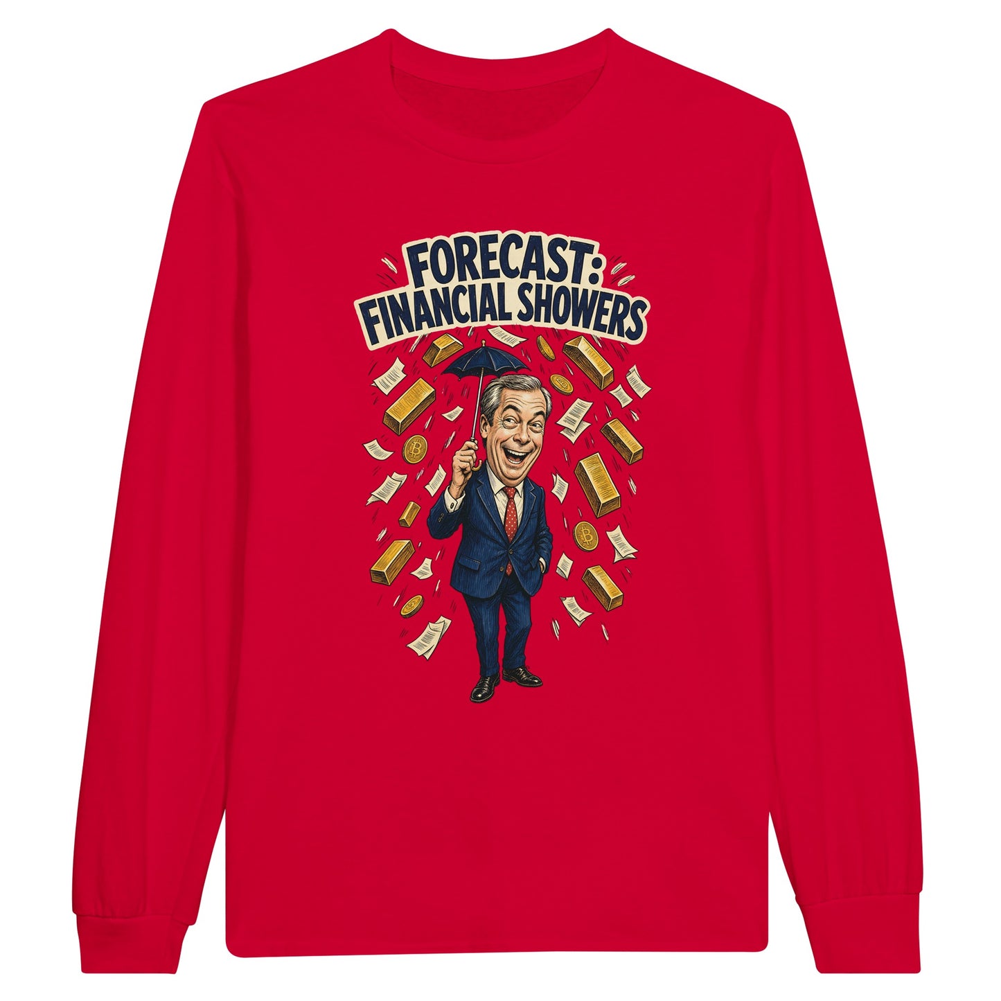 Forecast: Financial Showers Long-Sleeve T-shirt — product view 9